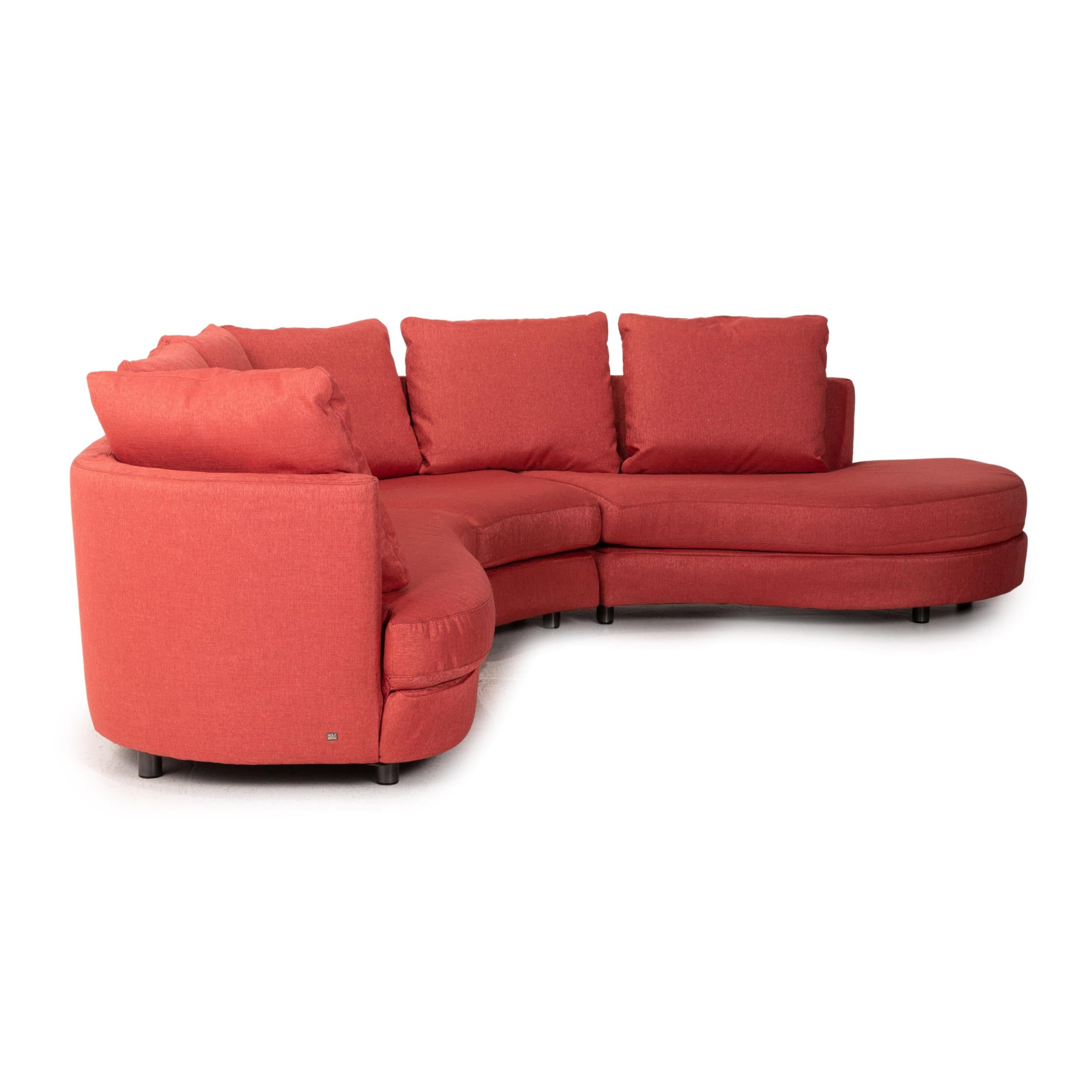 Rolf Benz Fabric Corner Sofa Red Sofa Couch For Sale 1
