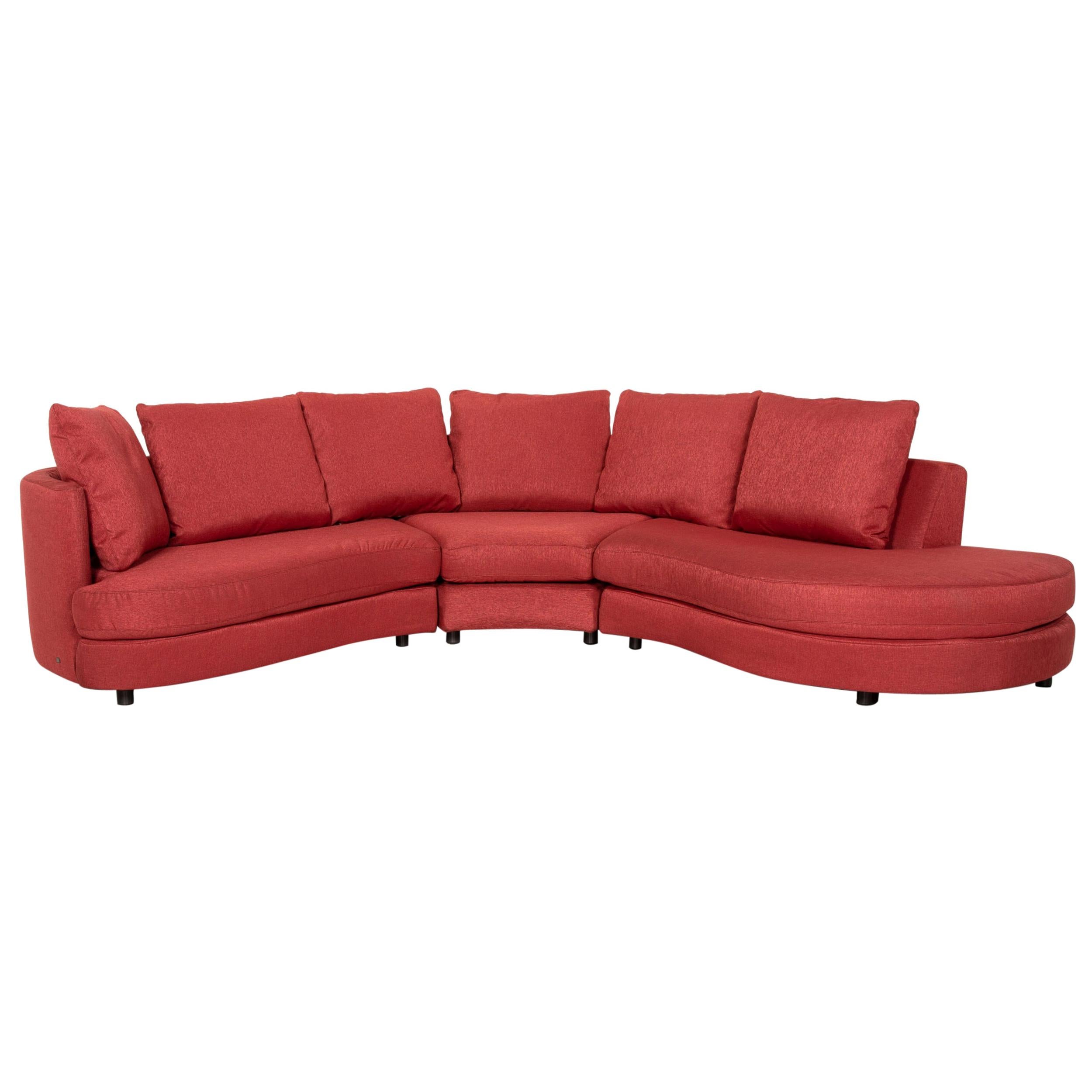 Rolf Benz Fabric Corner Sofa Red Sofa Couch For Sale