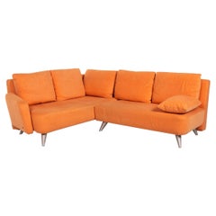 Rolf Benz Fabric Corner Sofa Sleep Function Orange Function Function Sofa Bed