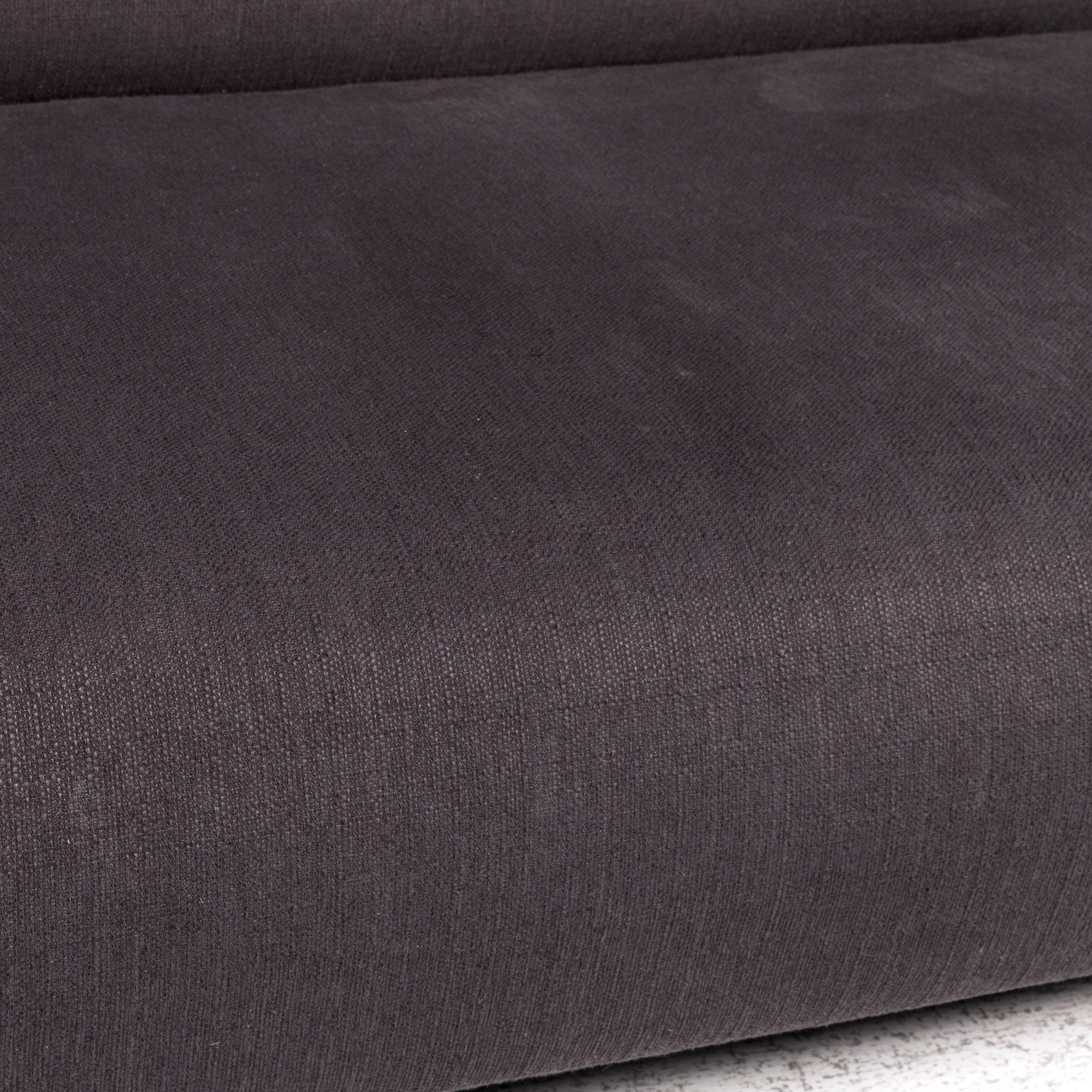Rolf Benz Fabric Sofa Anthracite Three-Seat Couch In Good Condition In Cologne, DE