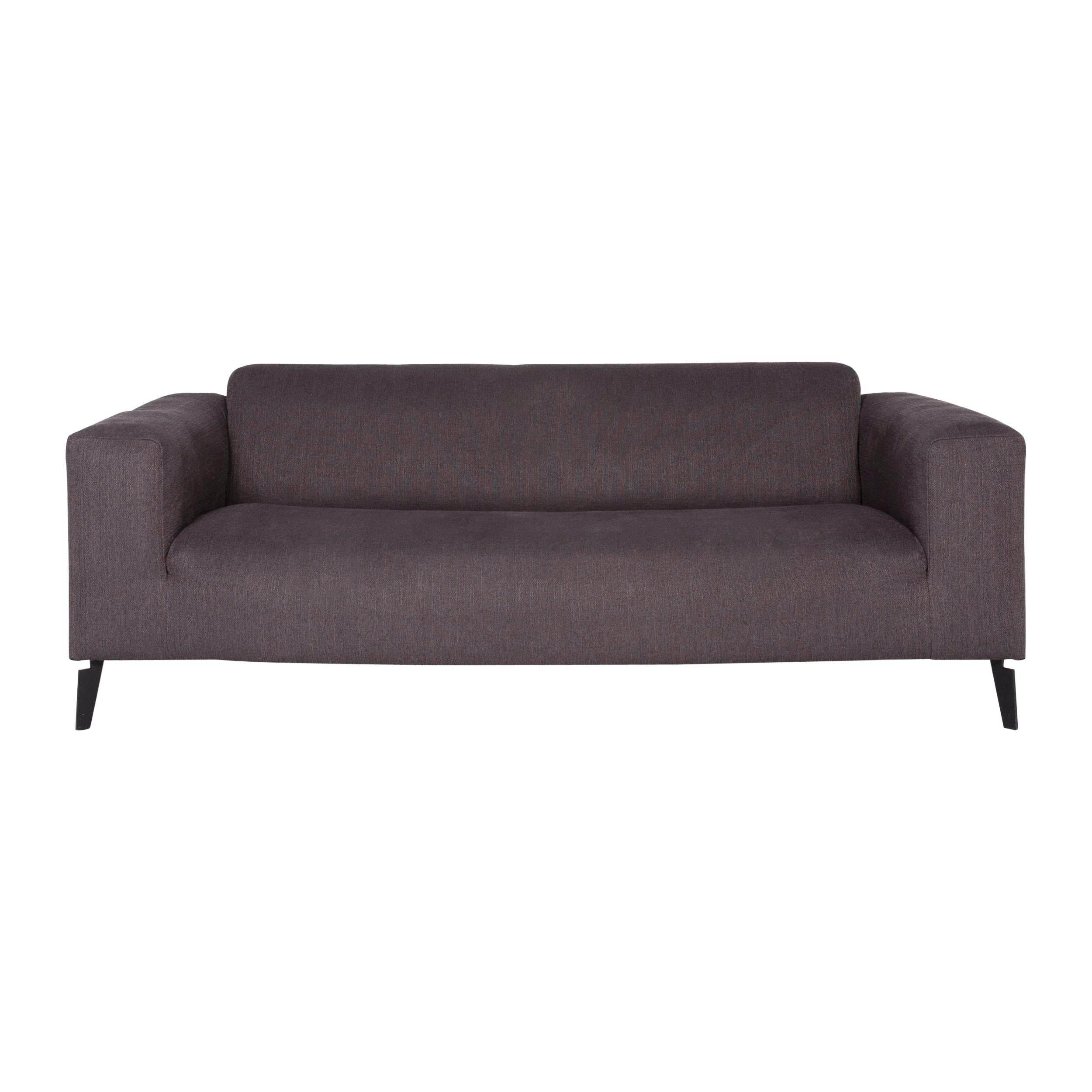 Rolf Benz Fabric Sofa Anthracite Three-Seat Couch