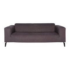 Rolf Benz Fabric Sofa Anthracite Three-Seat Couch