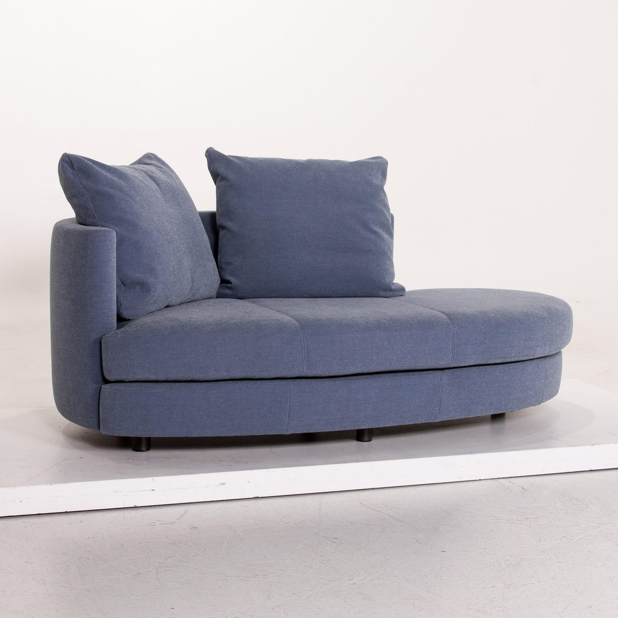 Contemporary Rolf Benz Fabric Sofa Blue Two-Seat Couch For Sale