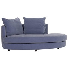 Rolf Benz Fabric Sofa Blue Two-Seat Couch