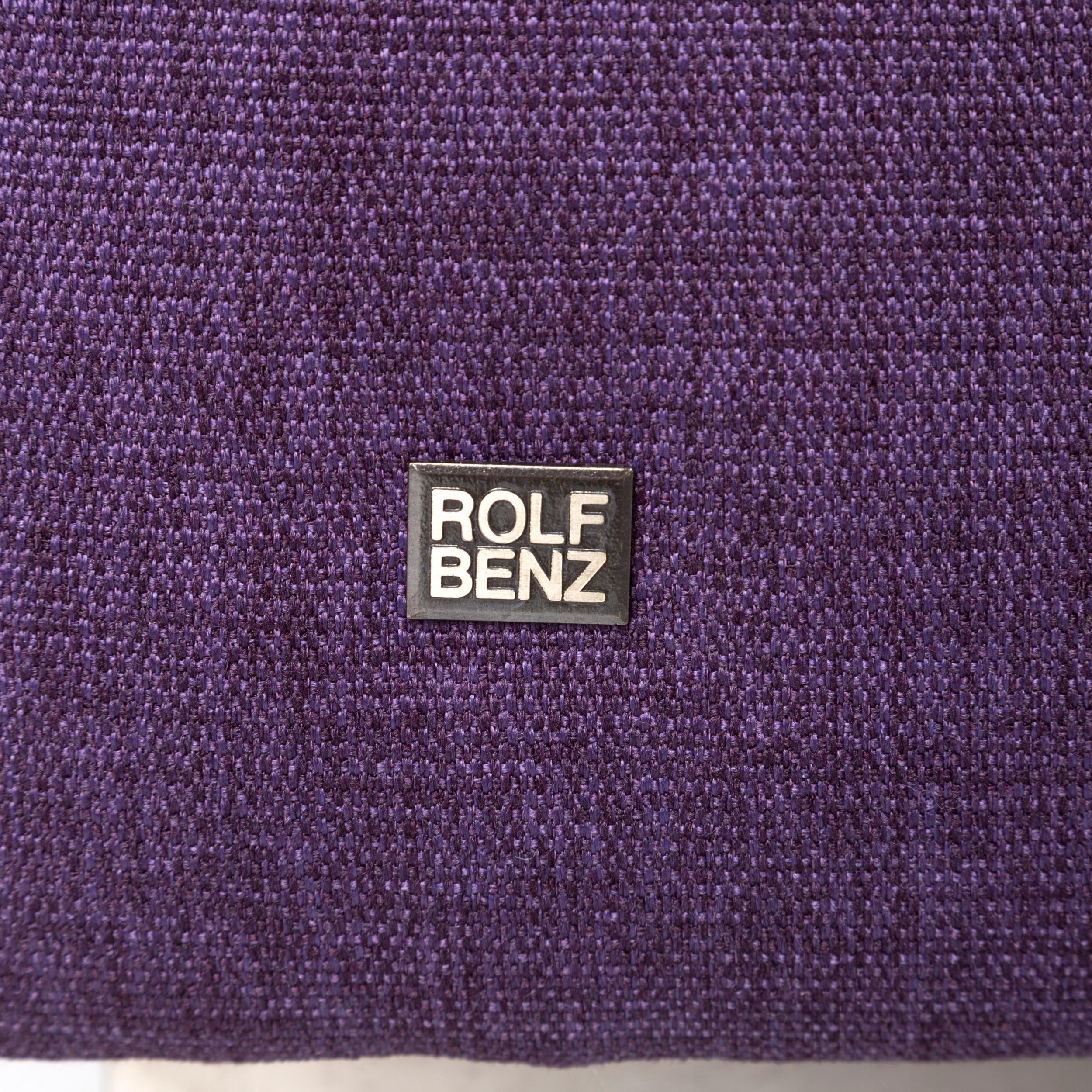 Rolf Benz Fabric Sofa Purple Three-Seat Couch In Good Condition In Cologne, DE