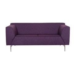 Rolf Benz Fabric Sofa Purple Three-Seat Couch