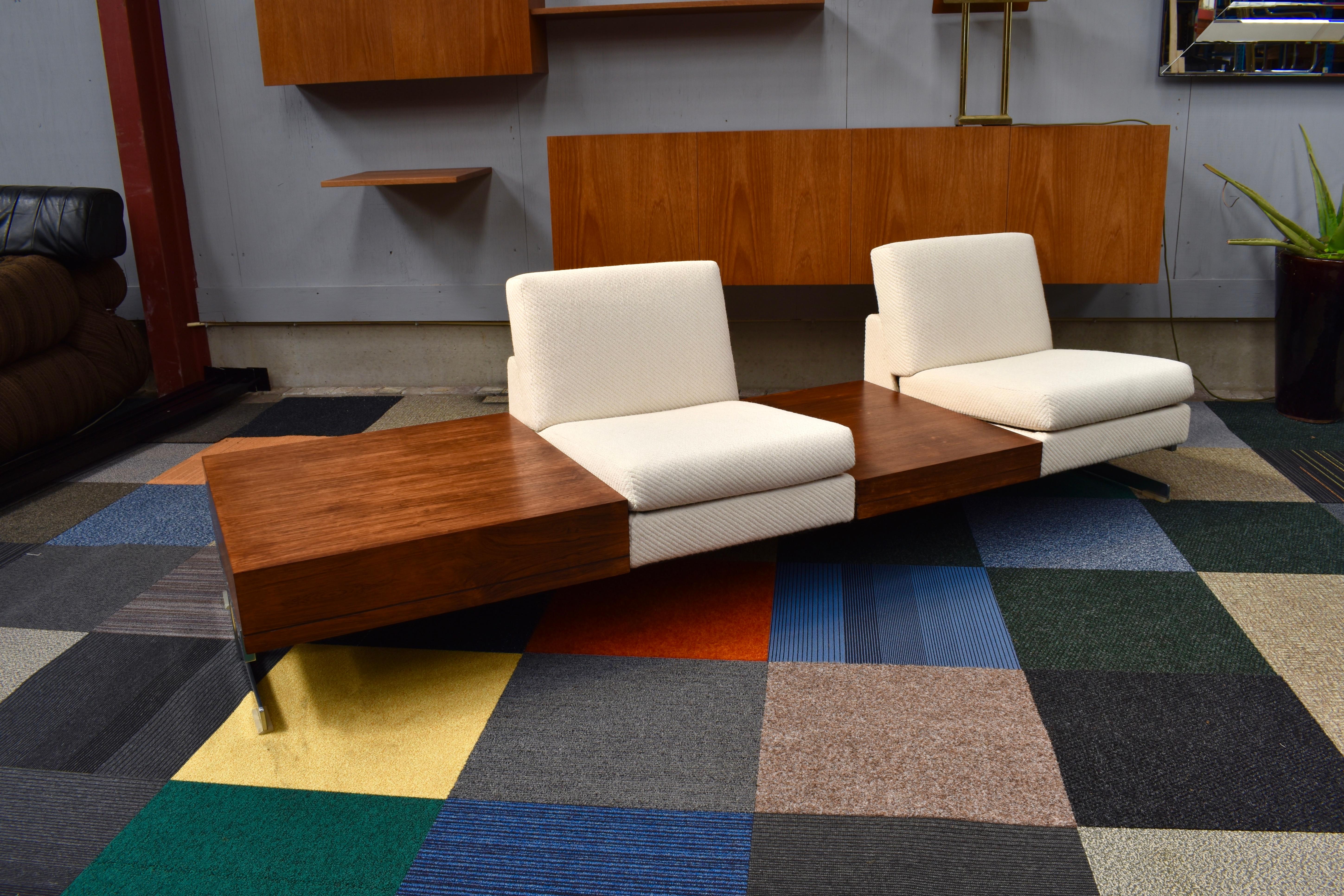 Rolf Benz First Edition Pluraform Sofa with Rosewood Coffee Tables, 1964 4
