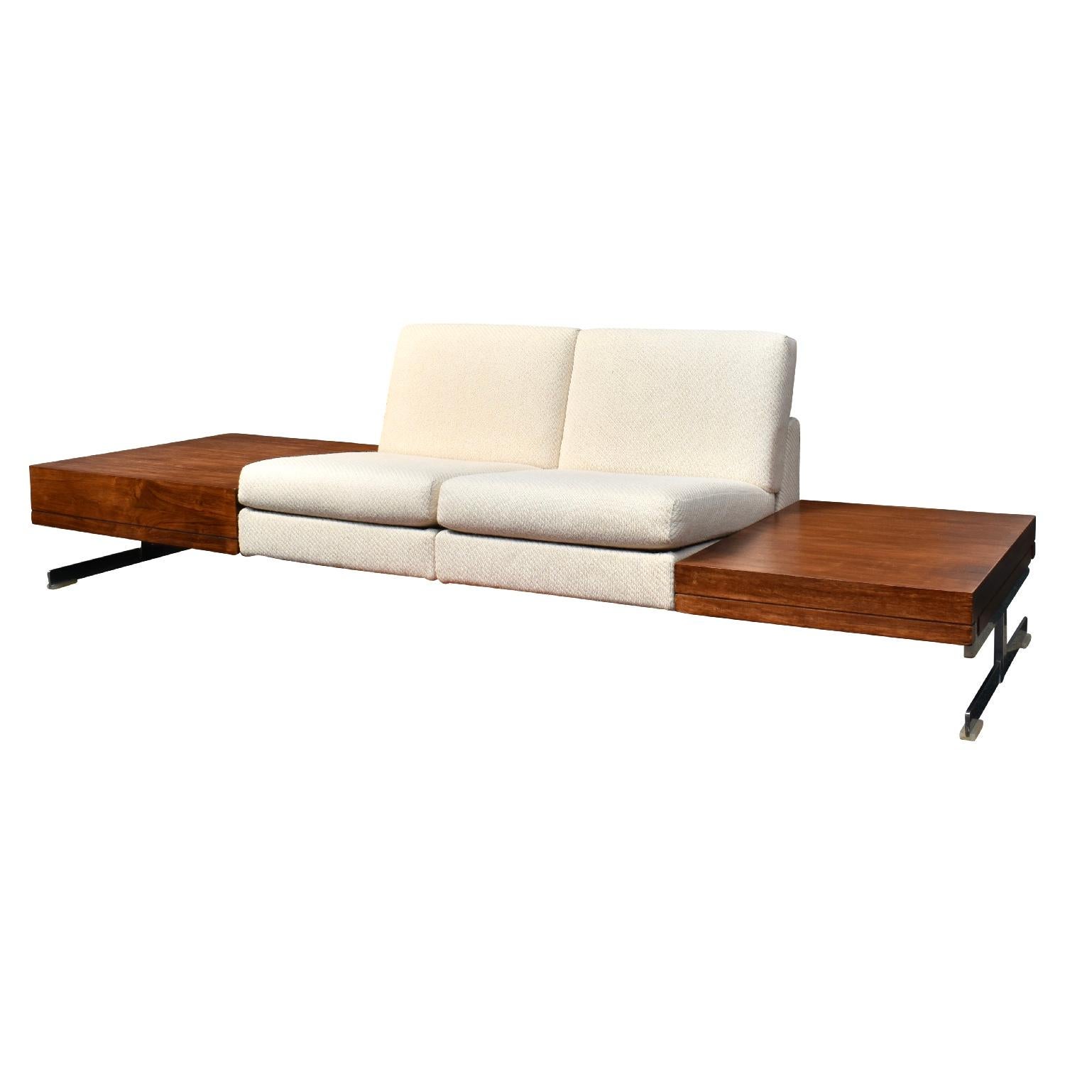 German Rolf Benz First Edition Pluraform Sofa with Rosewood Coffee Tables, 1964