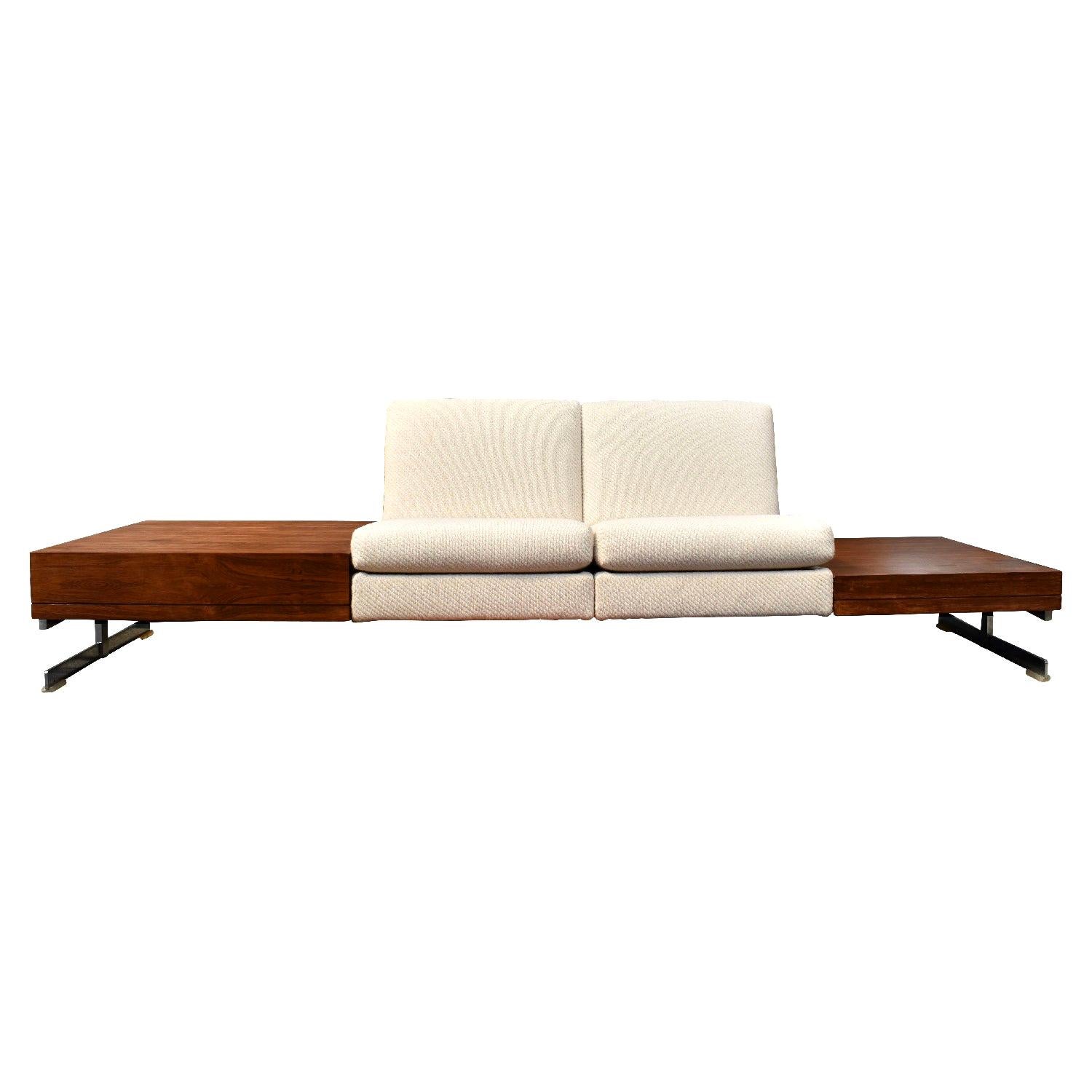 Rolf Benz First Edition Pluraform Sofa with Rosewood Coffee Tables, 1964