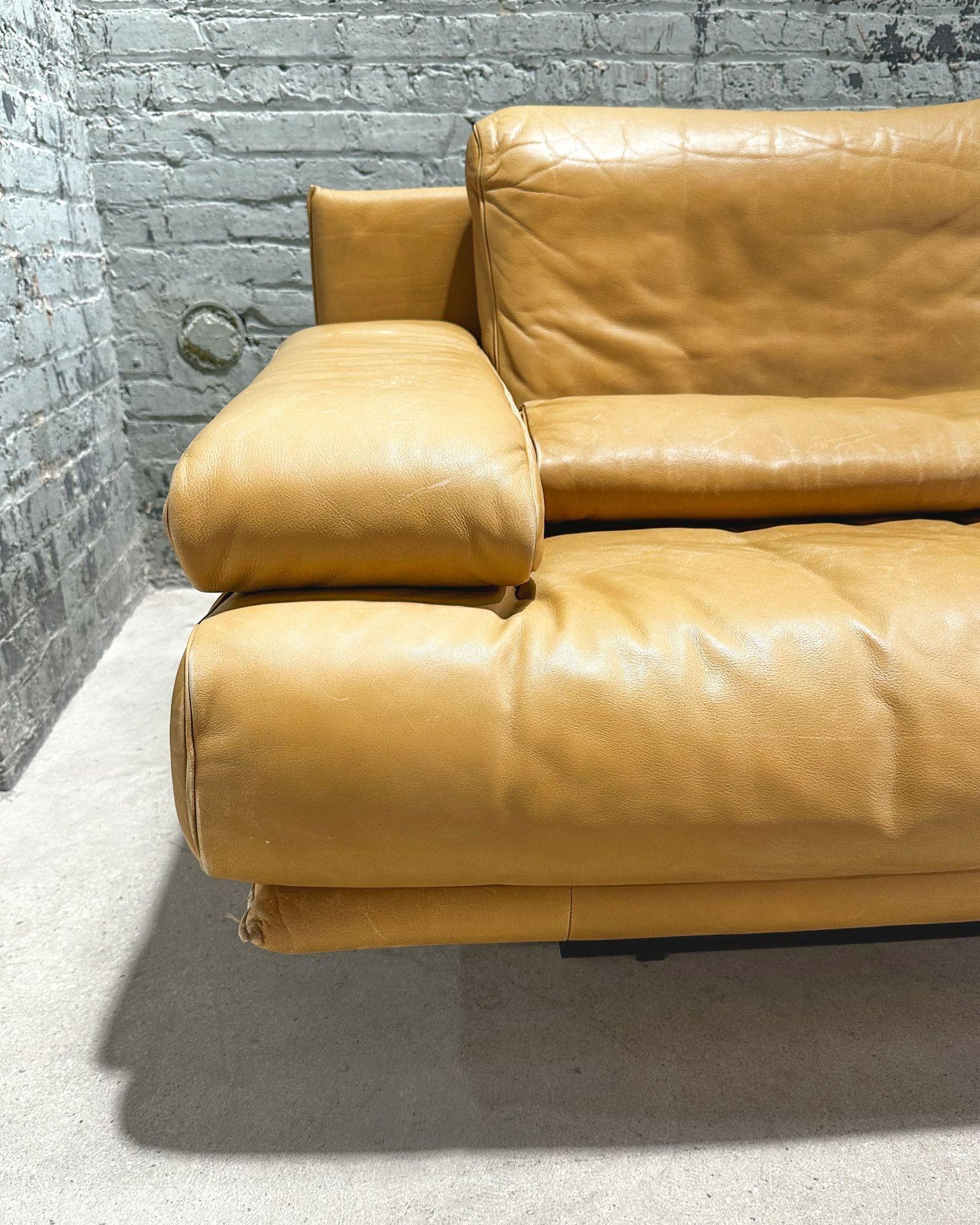 Cy Mann 2 Piece Leather Sectional Sofa 1