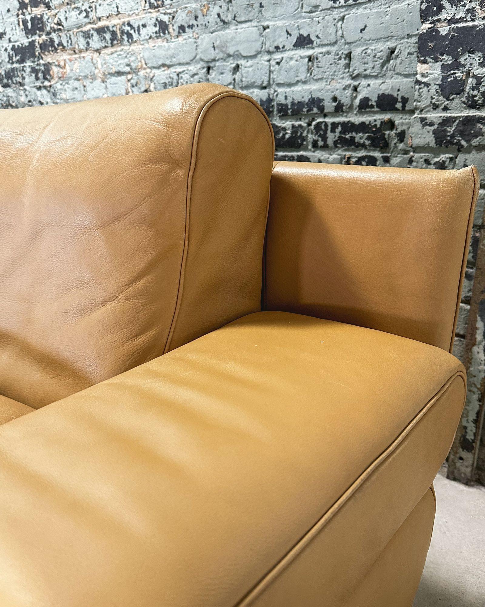 Cy Mann 2 Piece Leather Sectional Sofa 2