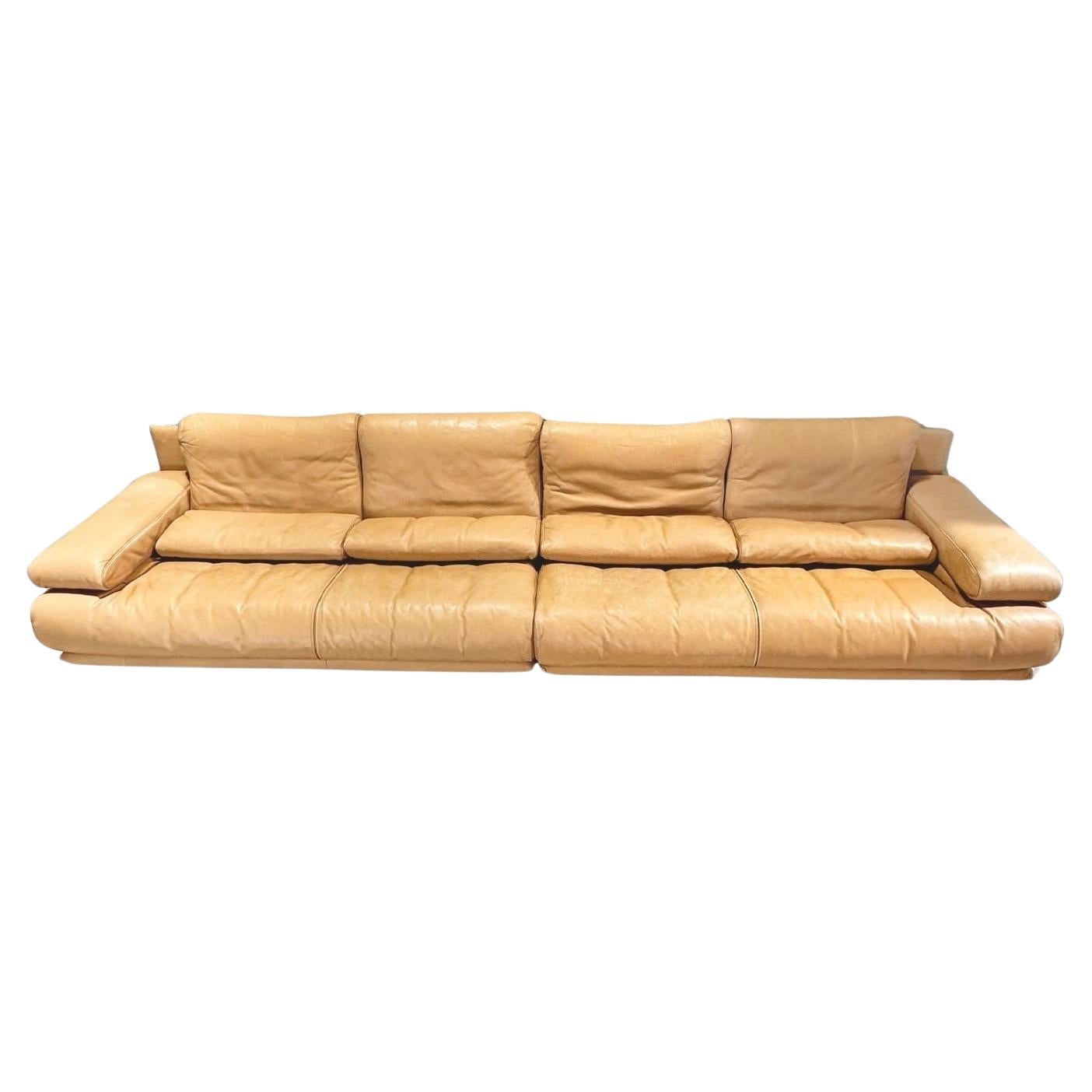 Cy Mann 2 Piece Leather Sectional Sofa
