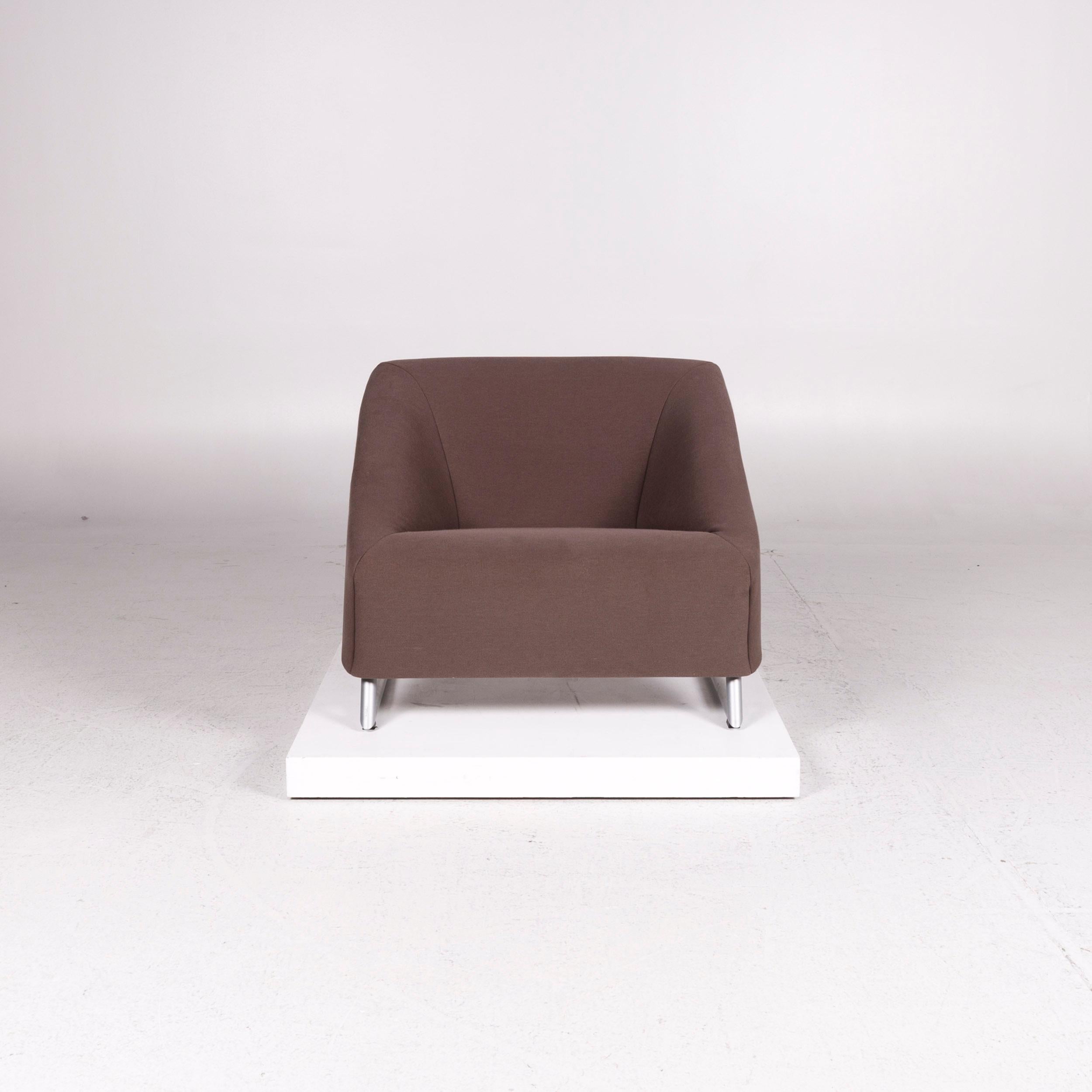 We bring to you a Rolf Benz freestyle fabric armchair brown.
 SKU: #12120
 

 Product Measurements in centimeters:
 

 depth: 89
 width: 91
 height: 71
 seat-height: 41
 rest-height: 58
 seat-depth: 50
 seat-width: 51
 back-height: