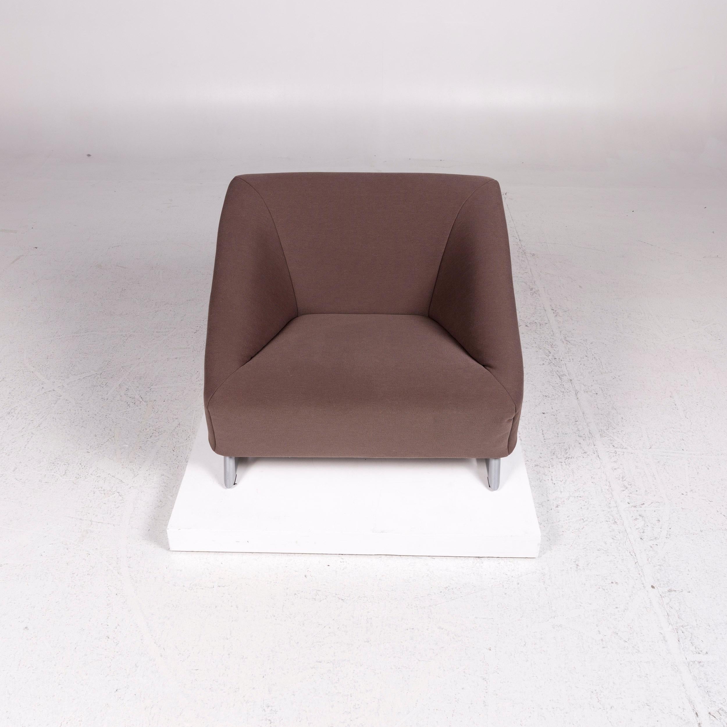 Contemporary Rolf Benz Freestyle Fabric Armchair Brown For Sale