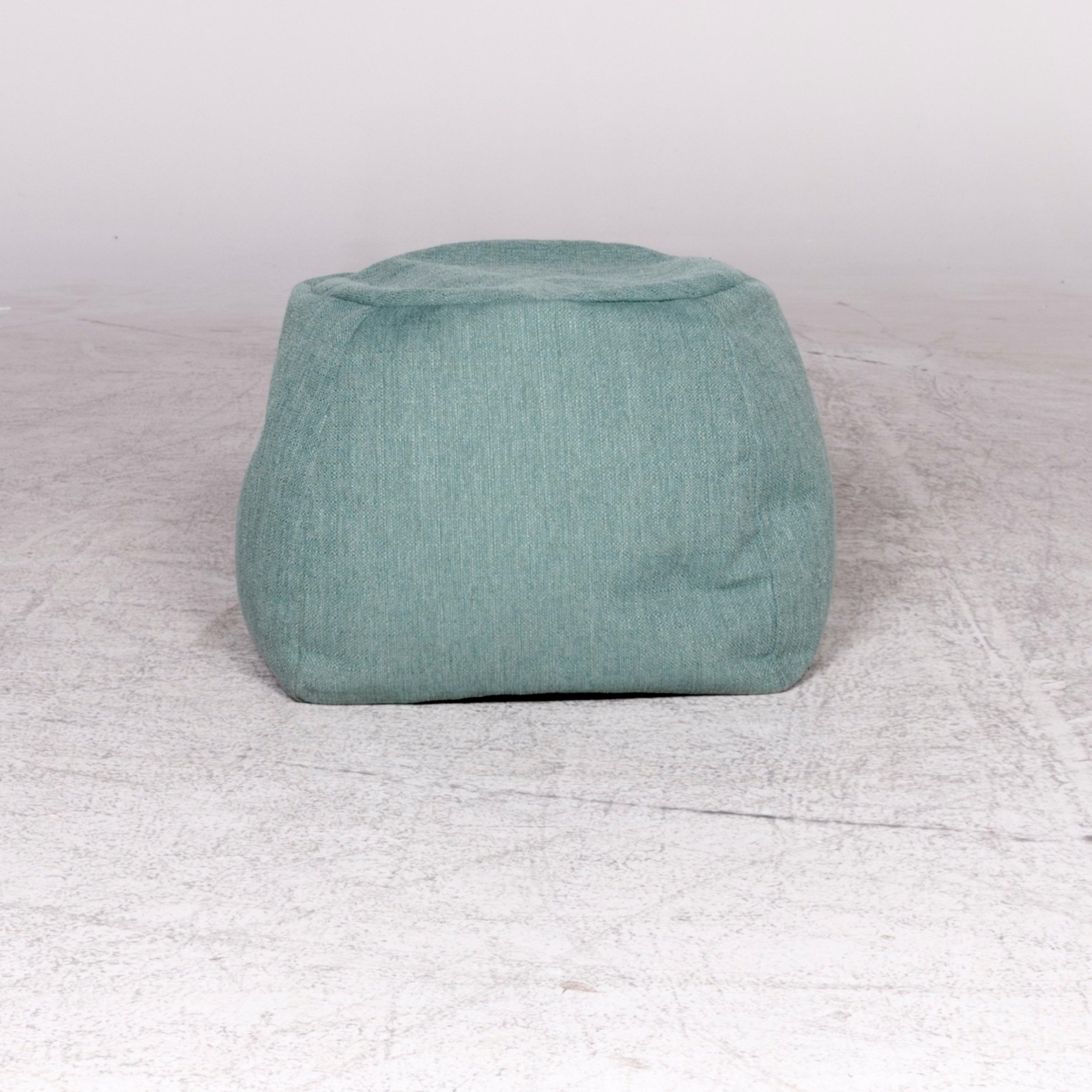 Rolf Benz Freistil 173 Designer Stool Set Fabric Blue Gray Turquoise Pouf 1