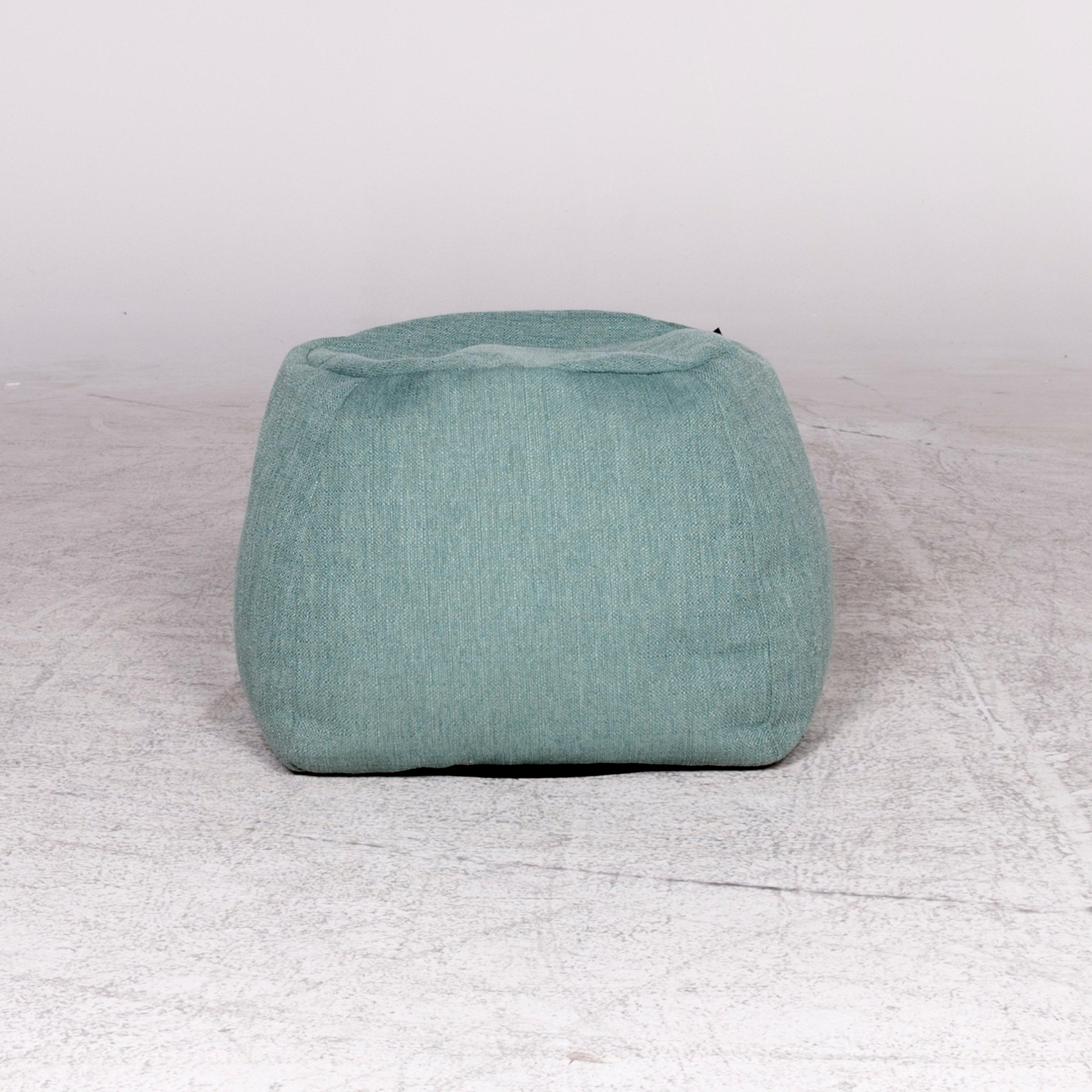 Rolf Benz Freistil 173 Designer Stool Set Fabric Blue Gray Turquoise Pouf 2