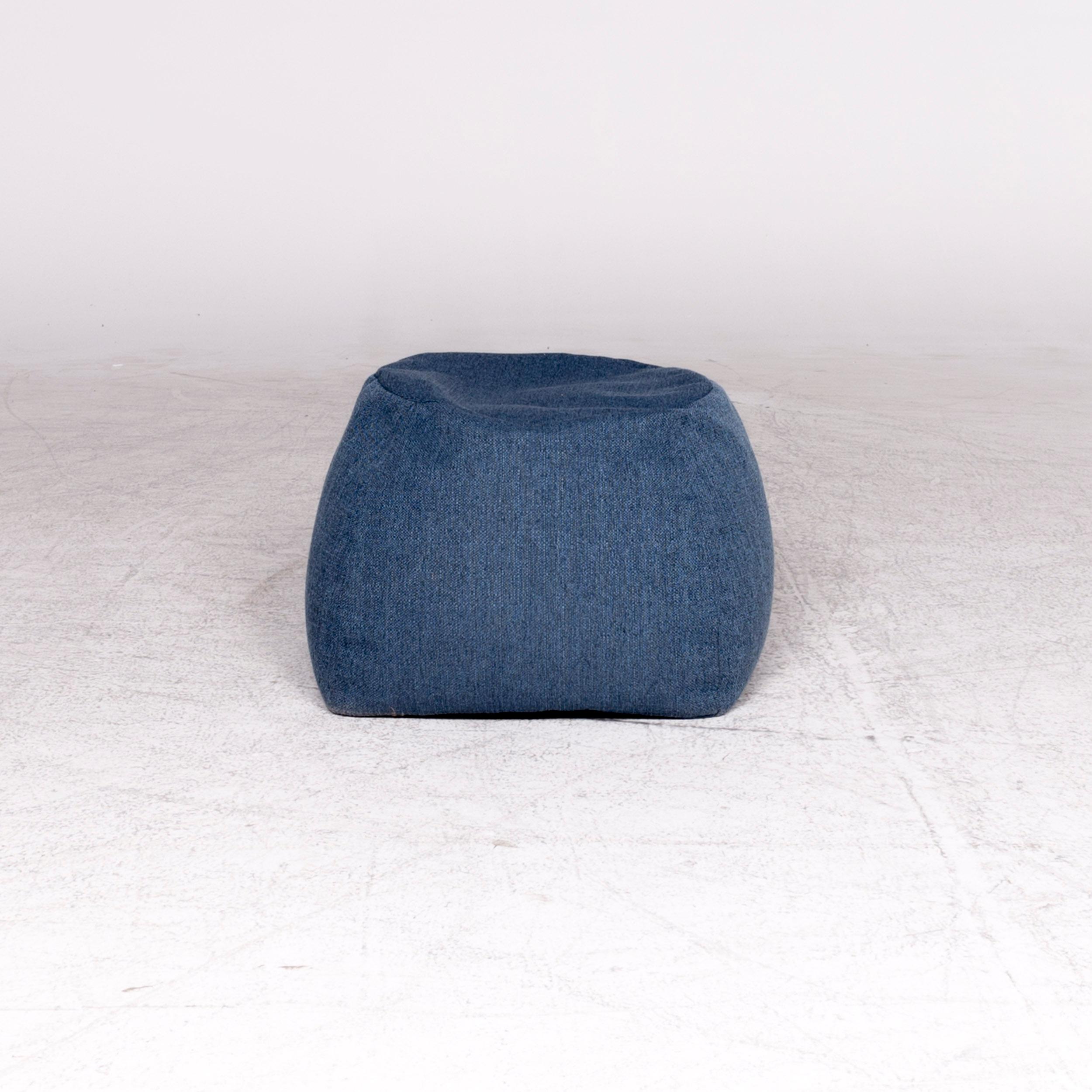 Rolf Benz Freistil 173 Designer Stool Set Fabric Blue Gray Turquoise Pouf 10