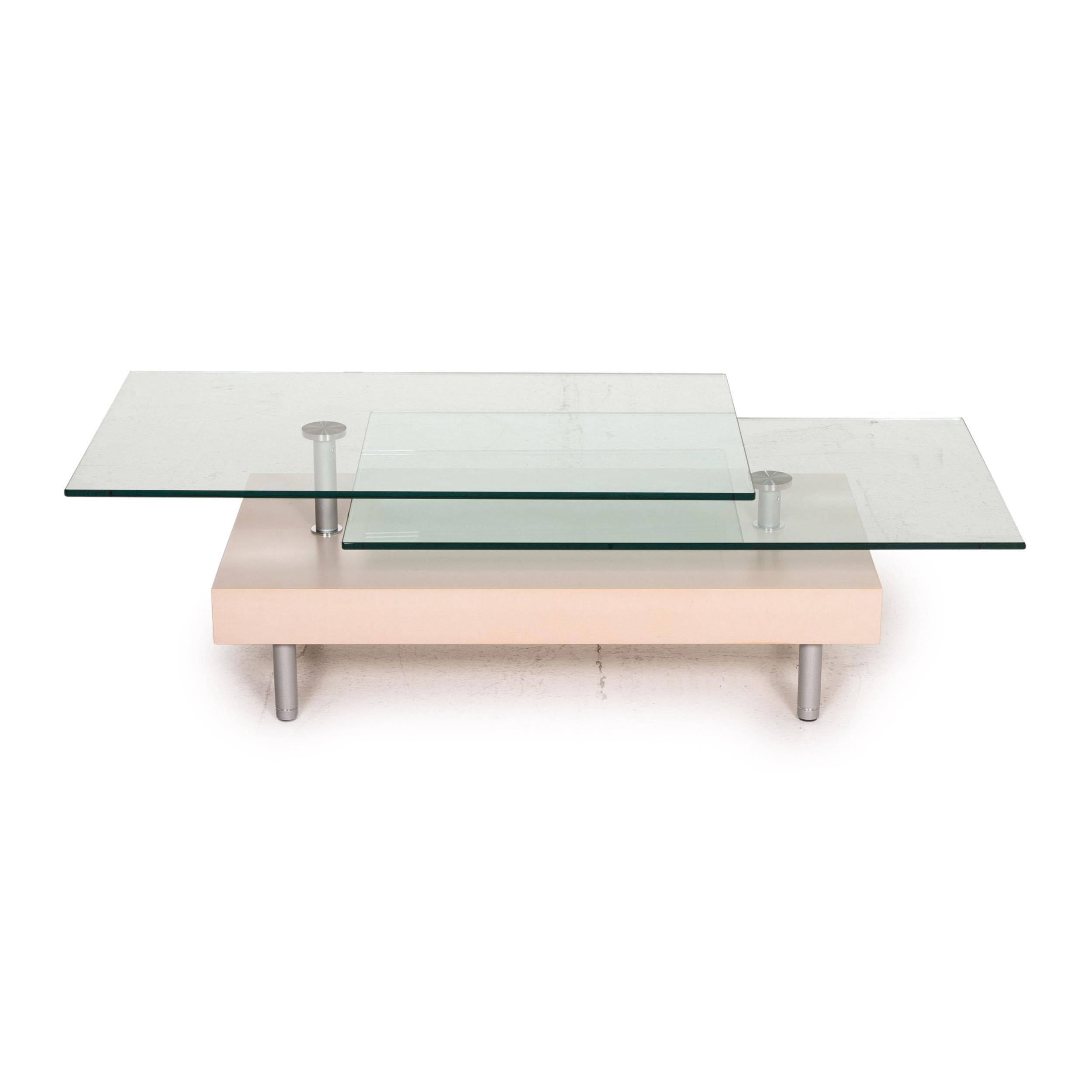 Rolf Benz Glass Coffee Table Beige Function 1