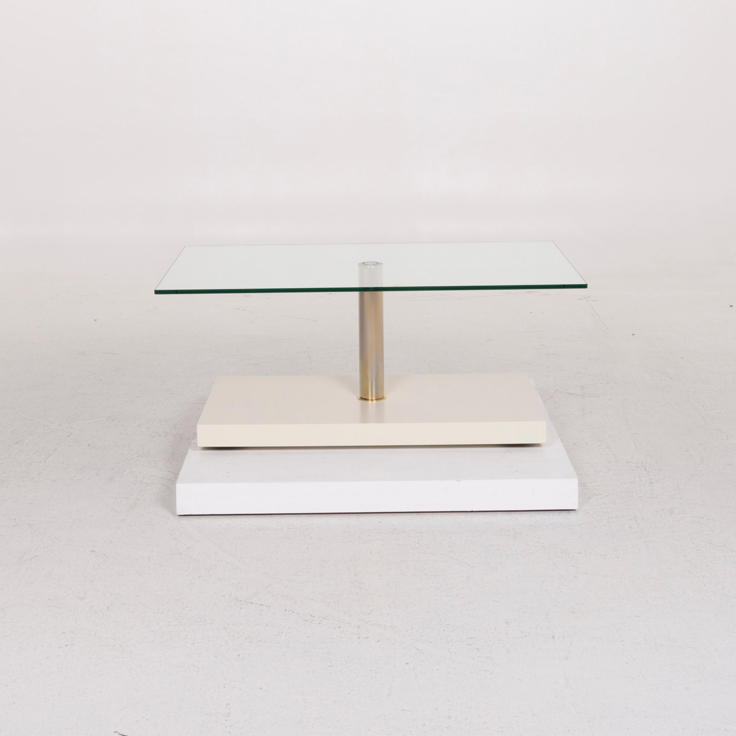 Rolf Benz Glass Coffee Table White In Good Condition For Sale In Cologne, DE