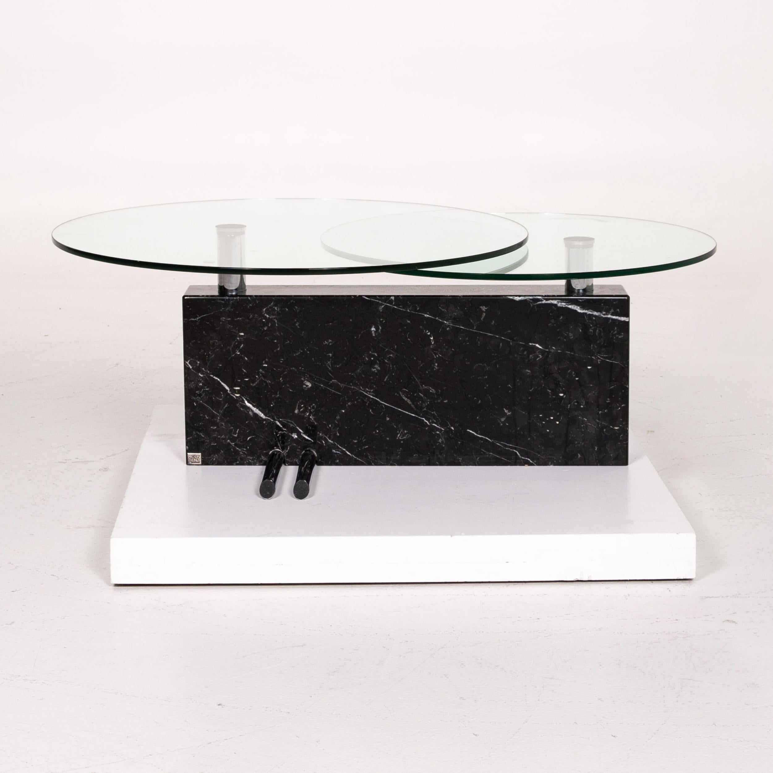 Rolf Benz Glass Marble Coffee Table Function Table For Sale 6