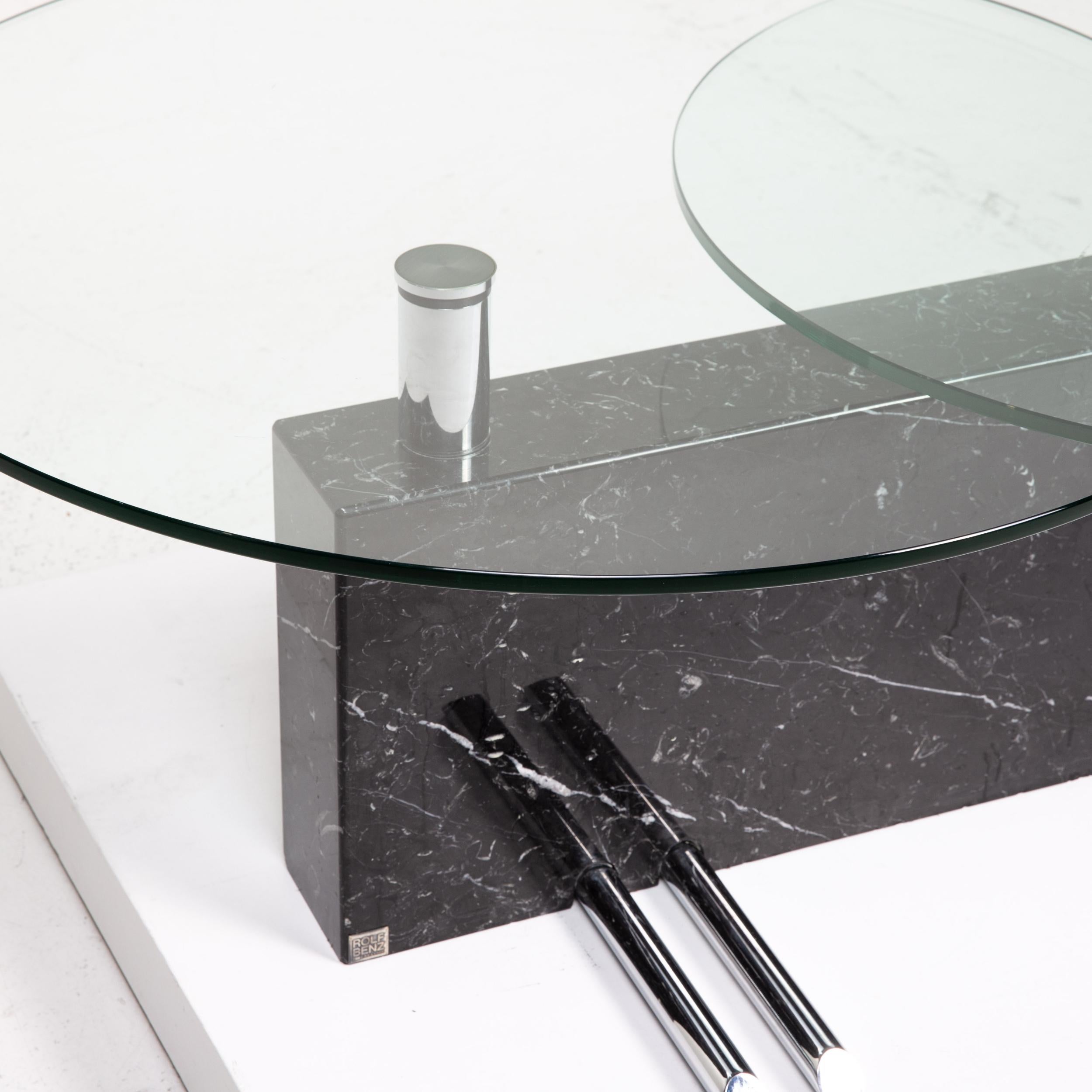 Modern Rolf Benz Glass Marble Coffee Table Function Table For Sale