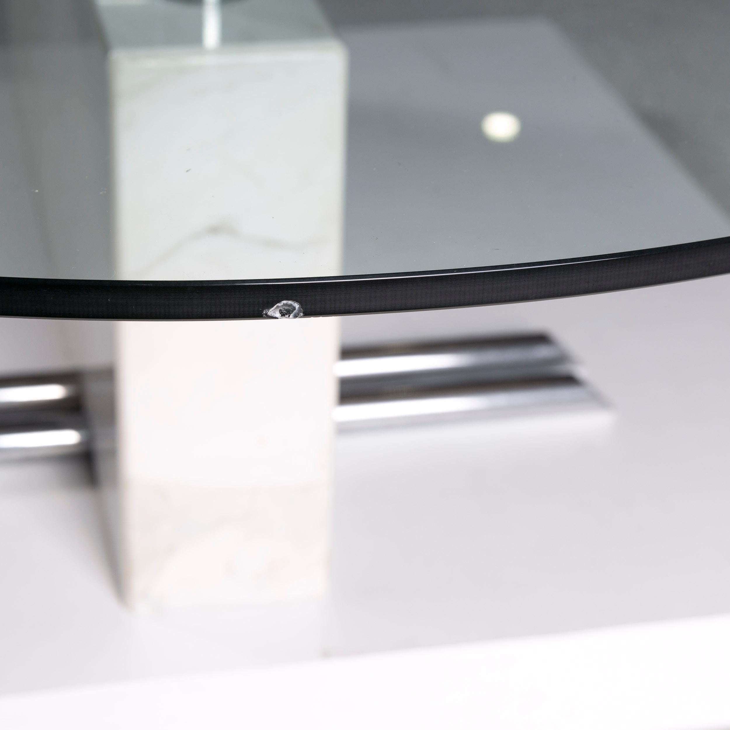 Rolf Benz Glass Marble Coffee Table Function Table In Good Condition For Sale In Cologne, DE
