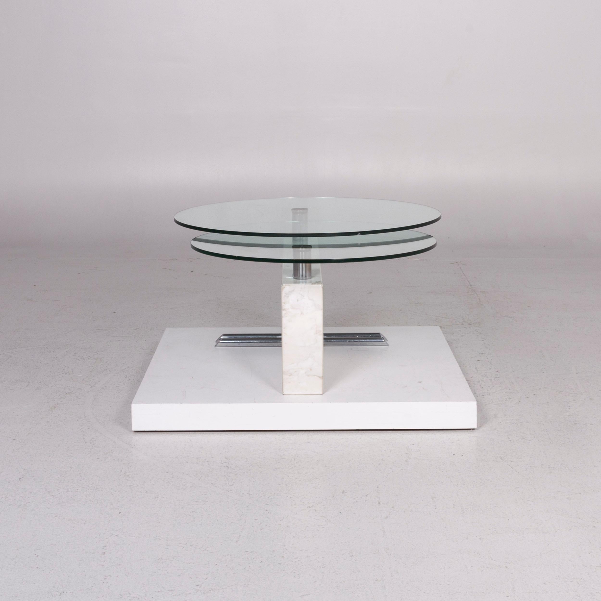 Rolf Benz Glass Marble Coffee Table Function Table For Sale 1