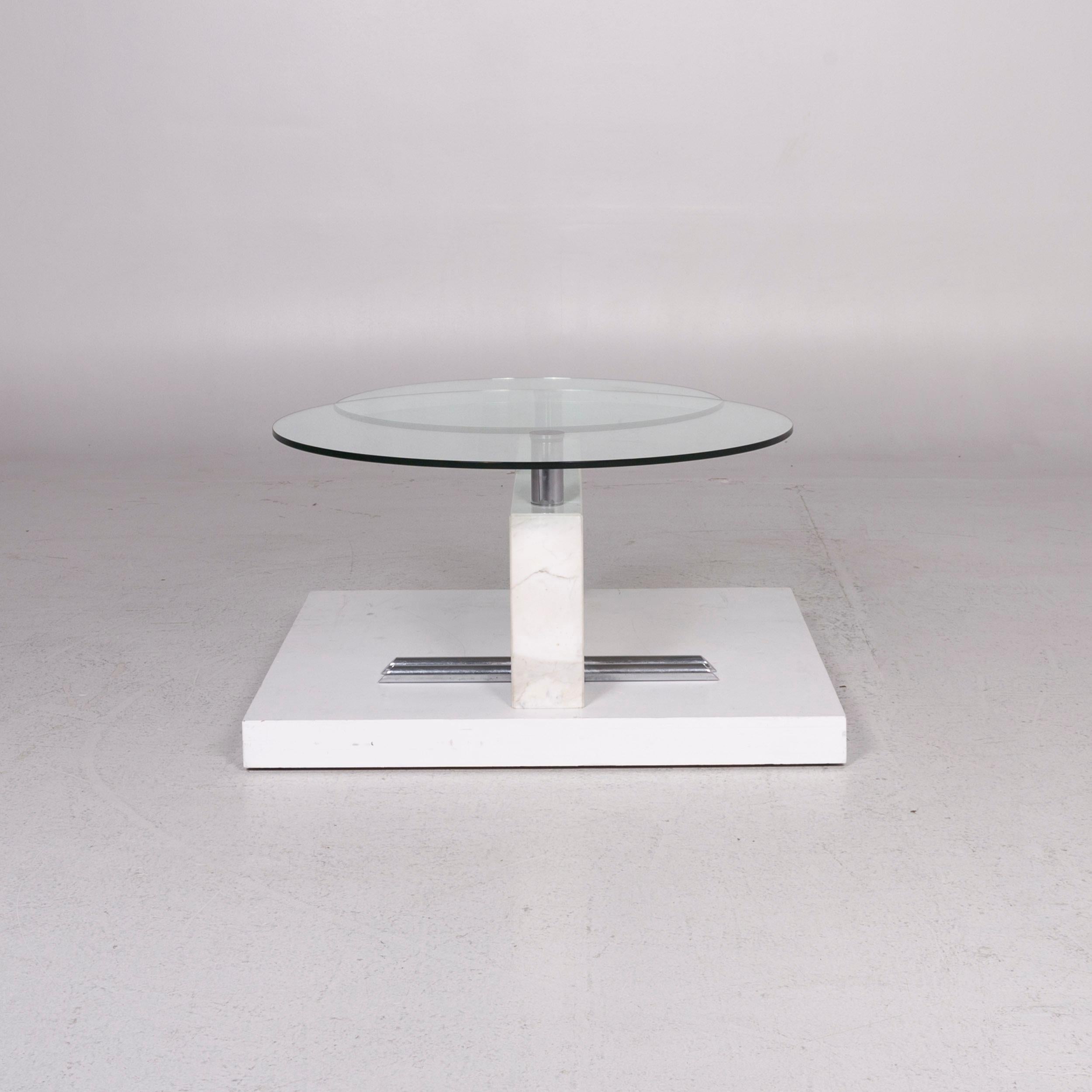 Rolf Benz Glass Marble Coffee Table Function Table For Sale 3
