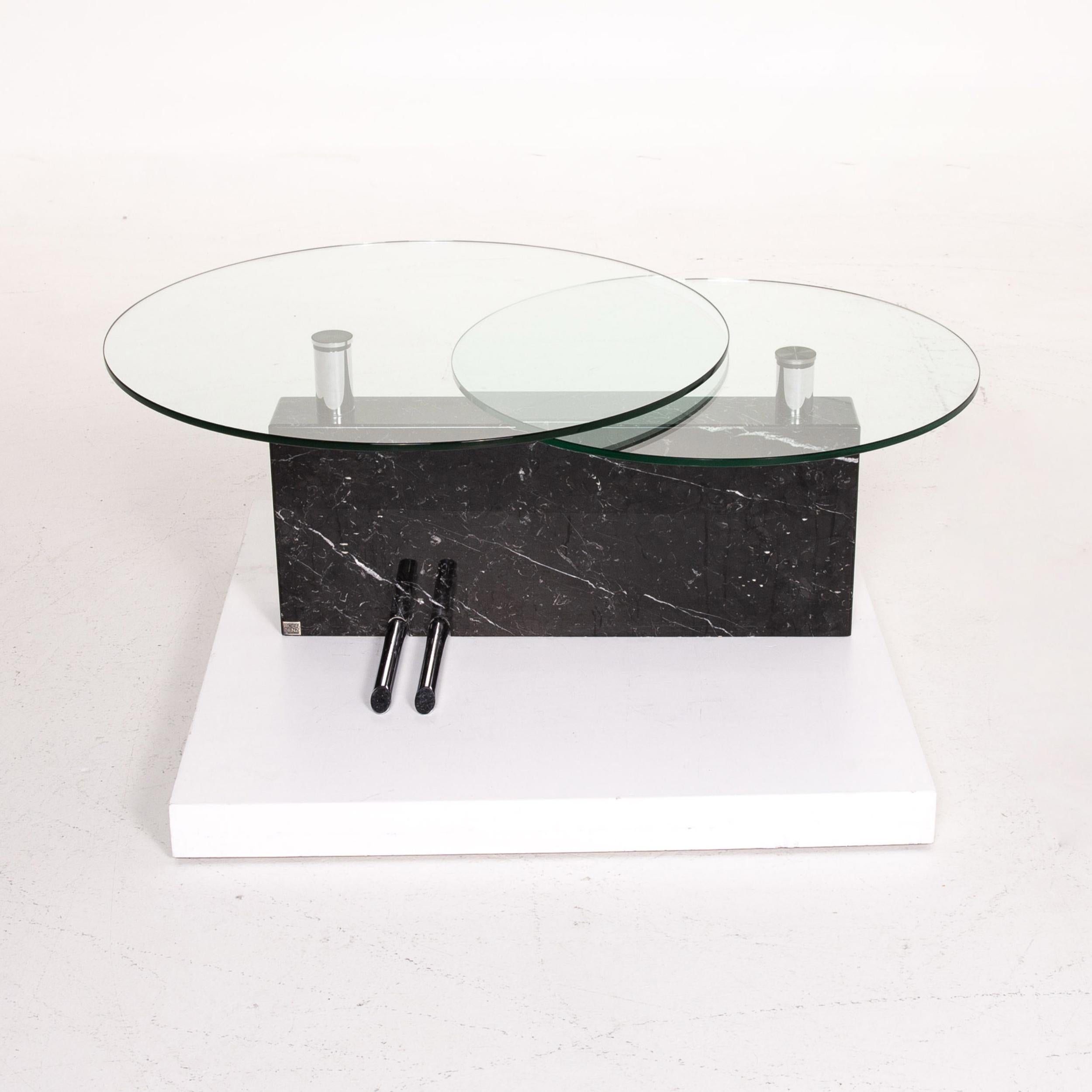 Rolf Benz Glass Marble Coffee Table Function Table For Sale 2