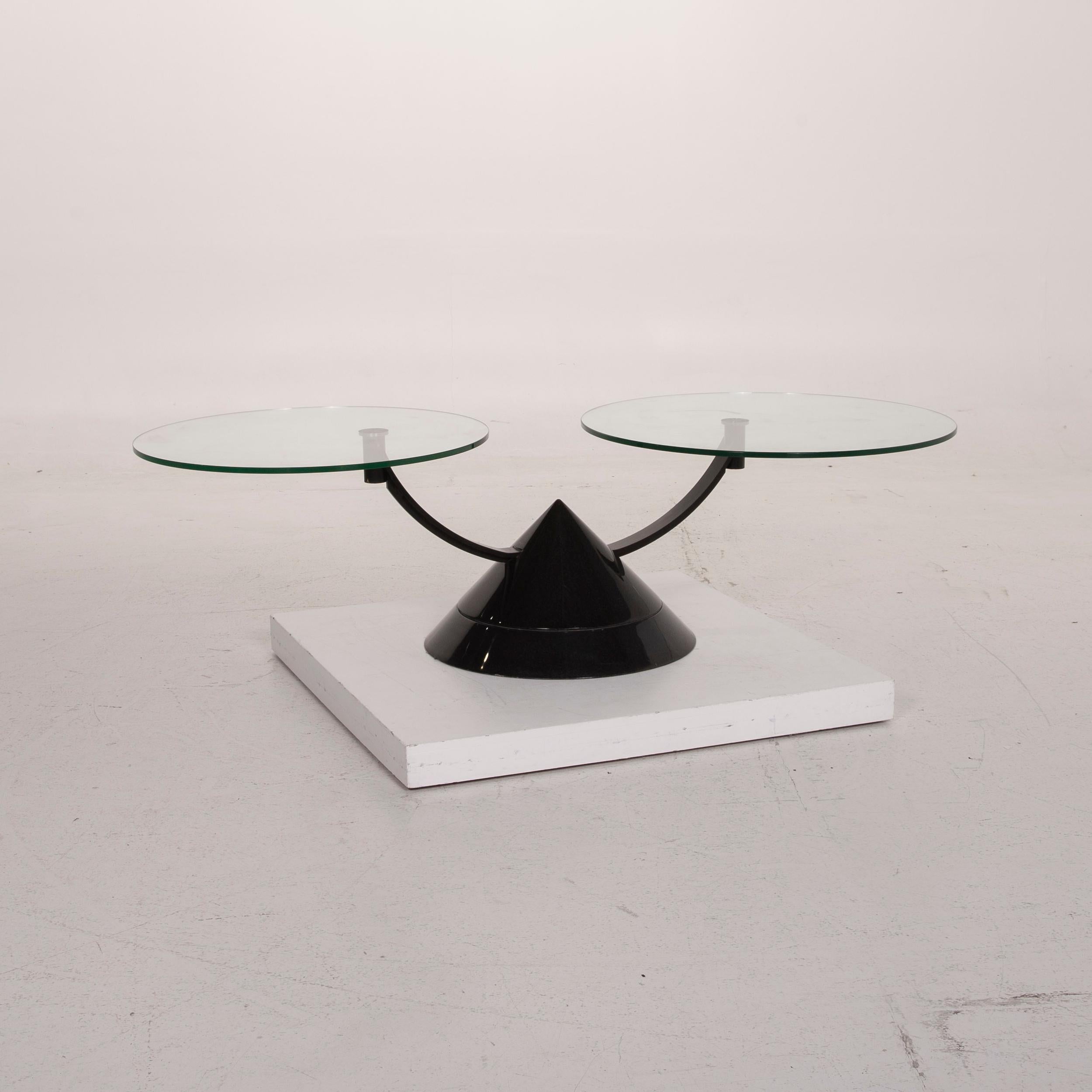 Rolf Benz Glass Table Black Coffee Table Stone Outlet Adjustable 3