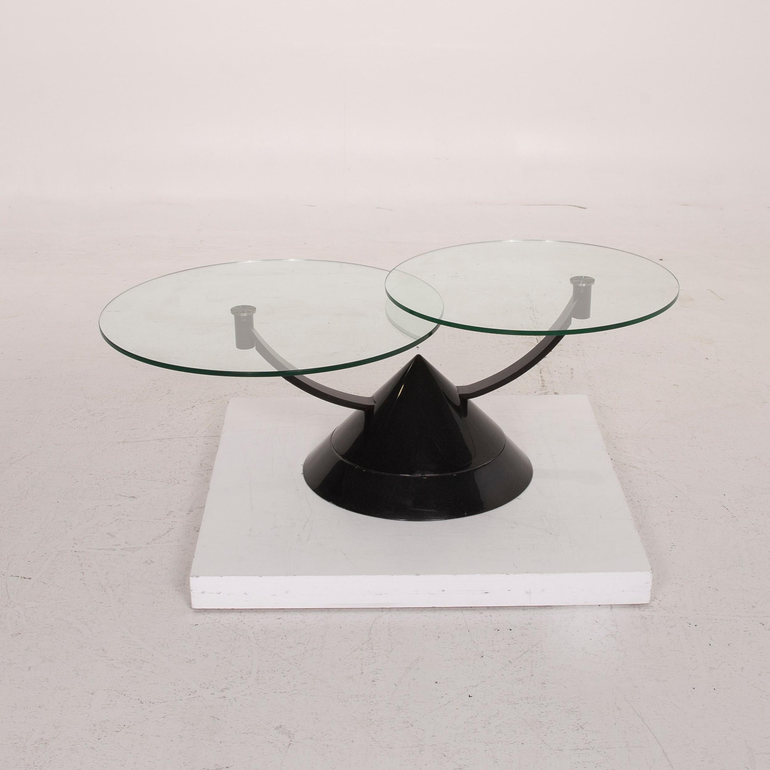 Rolf Benz Glass Table Black Coffee Table Stone Outlet Adjustable 4