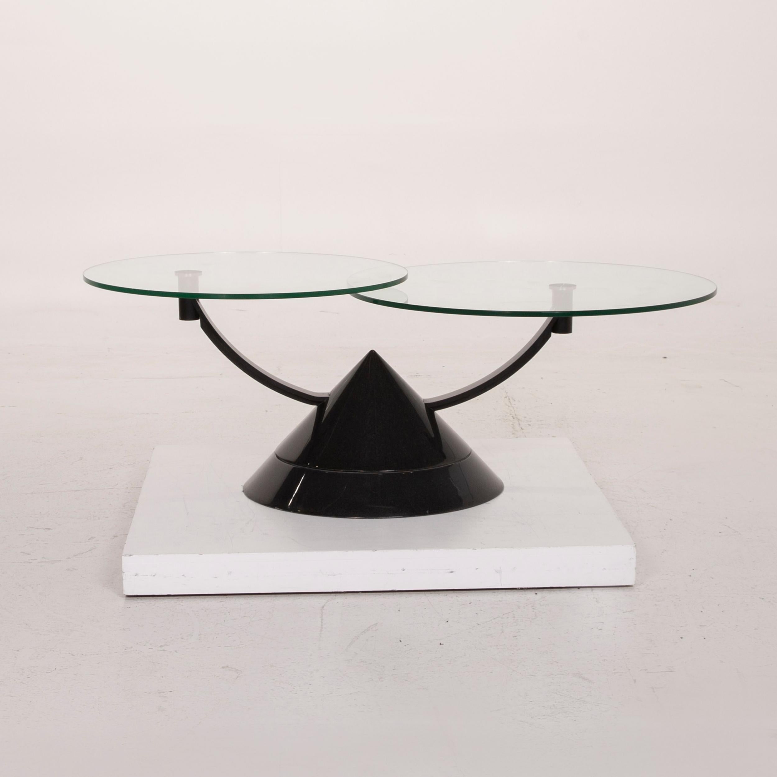 Rolf Benz Glass Table Black Coffee Table Stone Outlet Adjustable 6