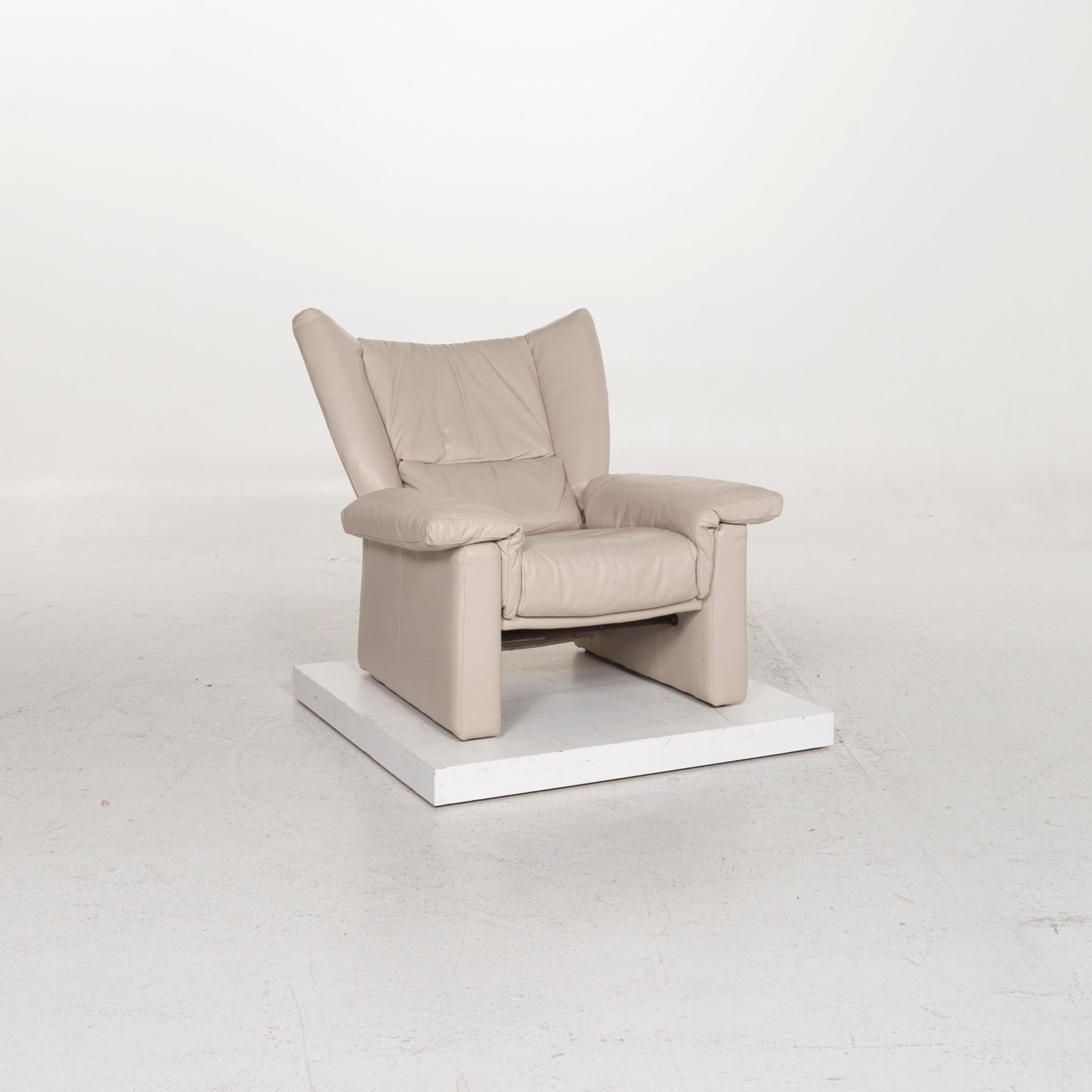 Rolf Benz Leather Armchair Gray 1