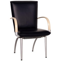 Rolf Benz Leather Chair Blue Cream Dining Chair