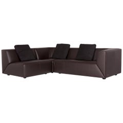 Rolf Benz Leather Corner Sofa Brown Dark Brown Sofa Couch