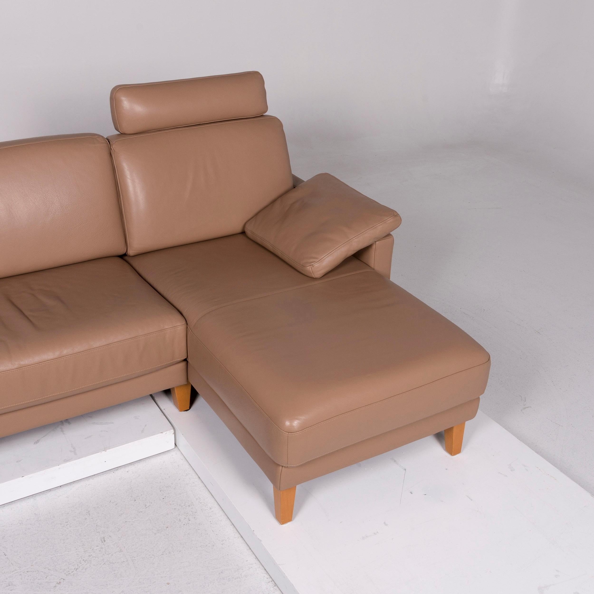 Rolf Benz Leather Corner Sofa Brown Sofa Couch For Sale 3