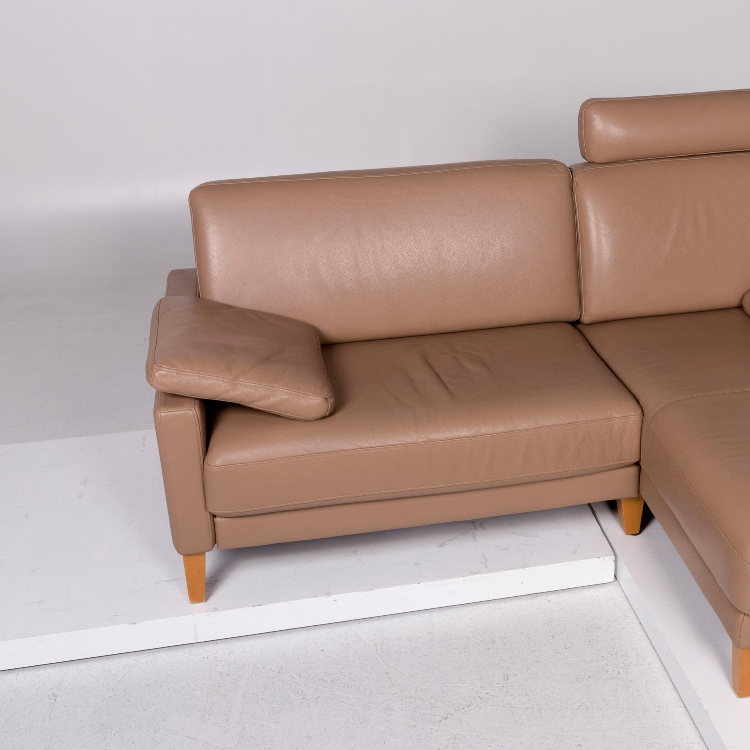 Rolf Benz Leather Corner Sofa Brown Sofa Couch For Sale 2