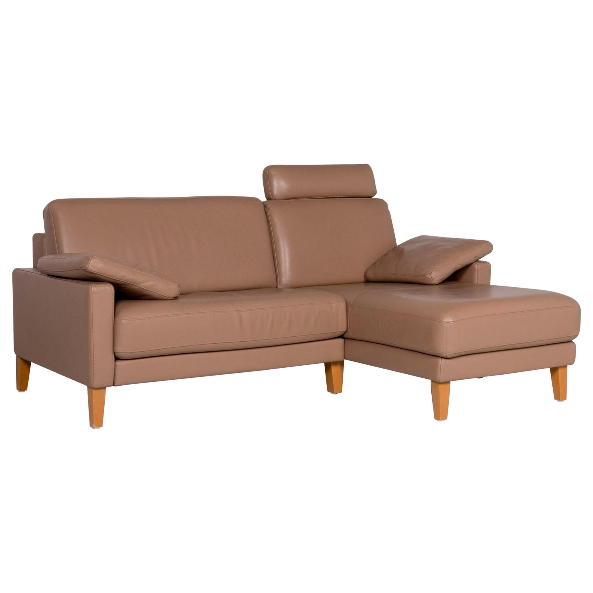 Rolf Benz Leather Corner Sofa Brown Sofa Couch For Sale