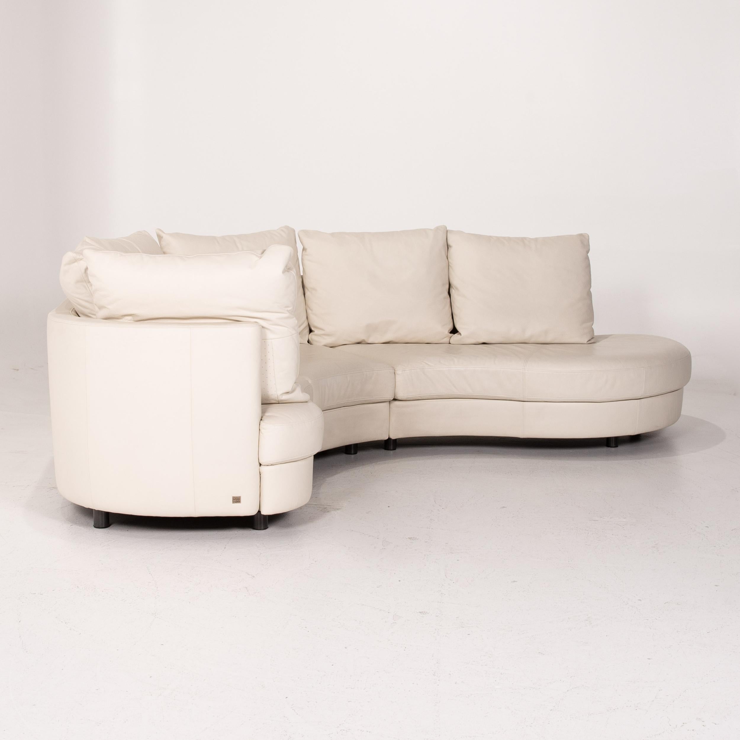 Rolf Benz Leather Corner Sofa Cream Sofa Couch For Sale 4