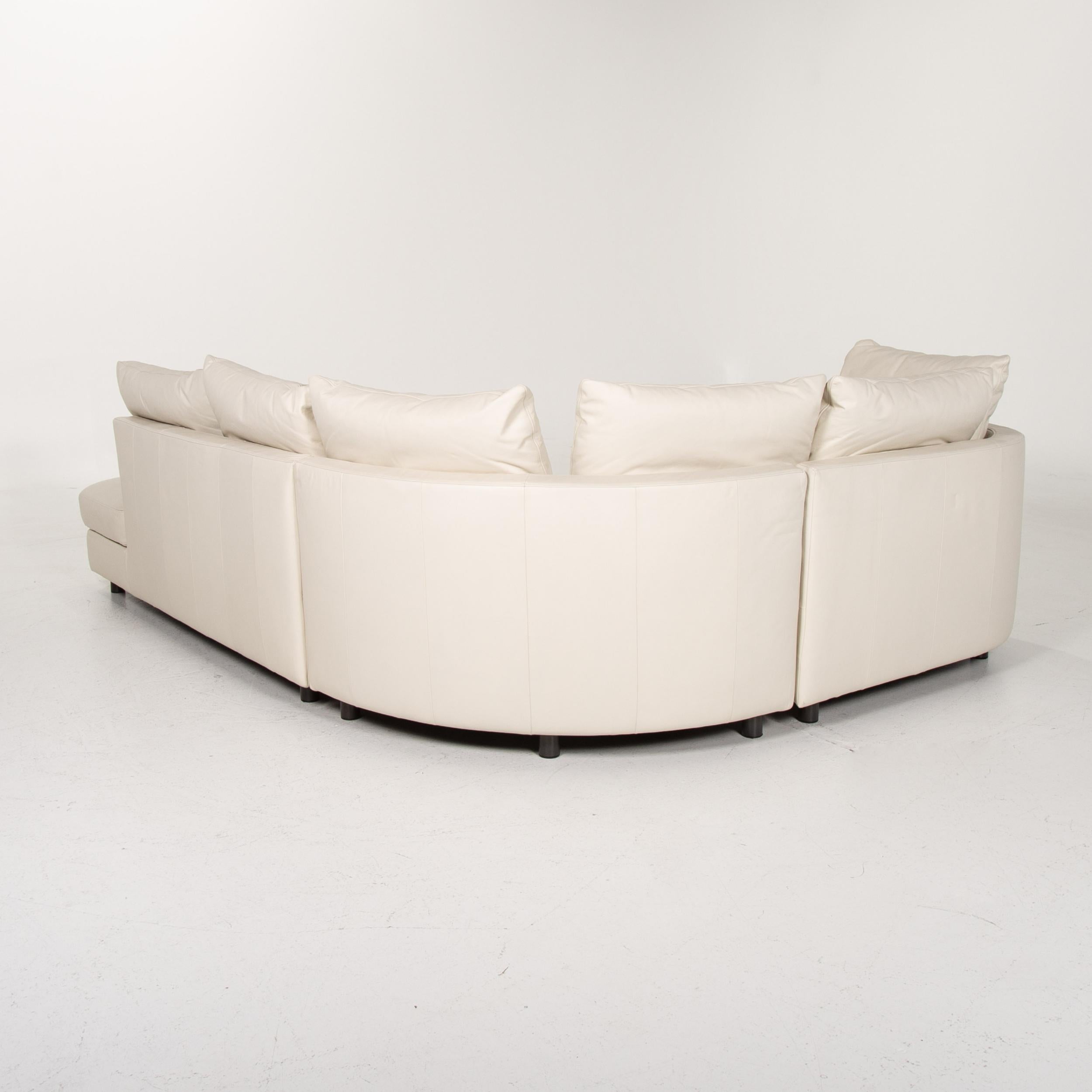 Rolf Benz Leather Corner Sofa Cream Sofa Couch For Sale 5