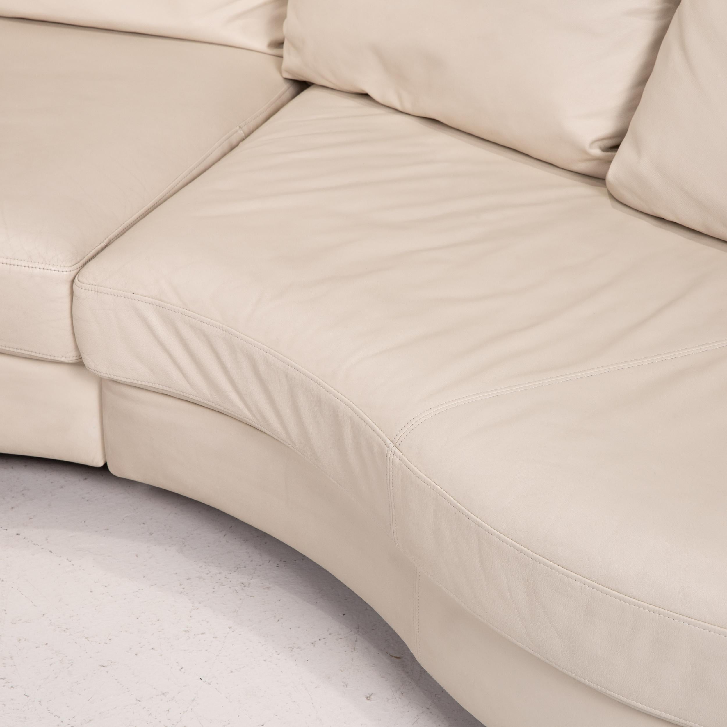 Modern Rolf Benz Leather Corner Sofa Cream Sofa Couch For Sale