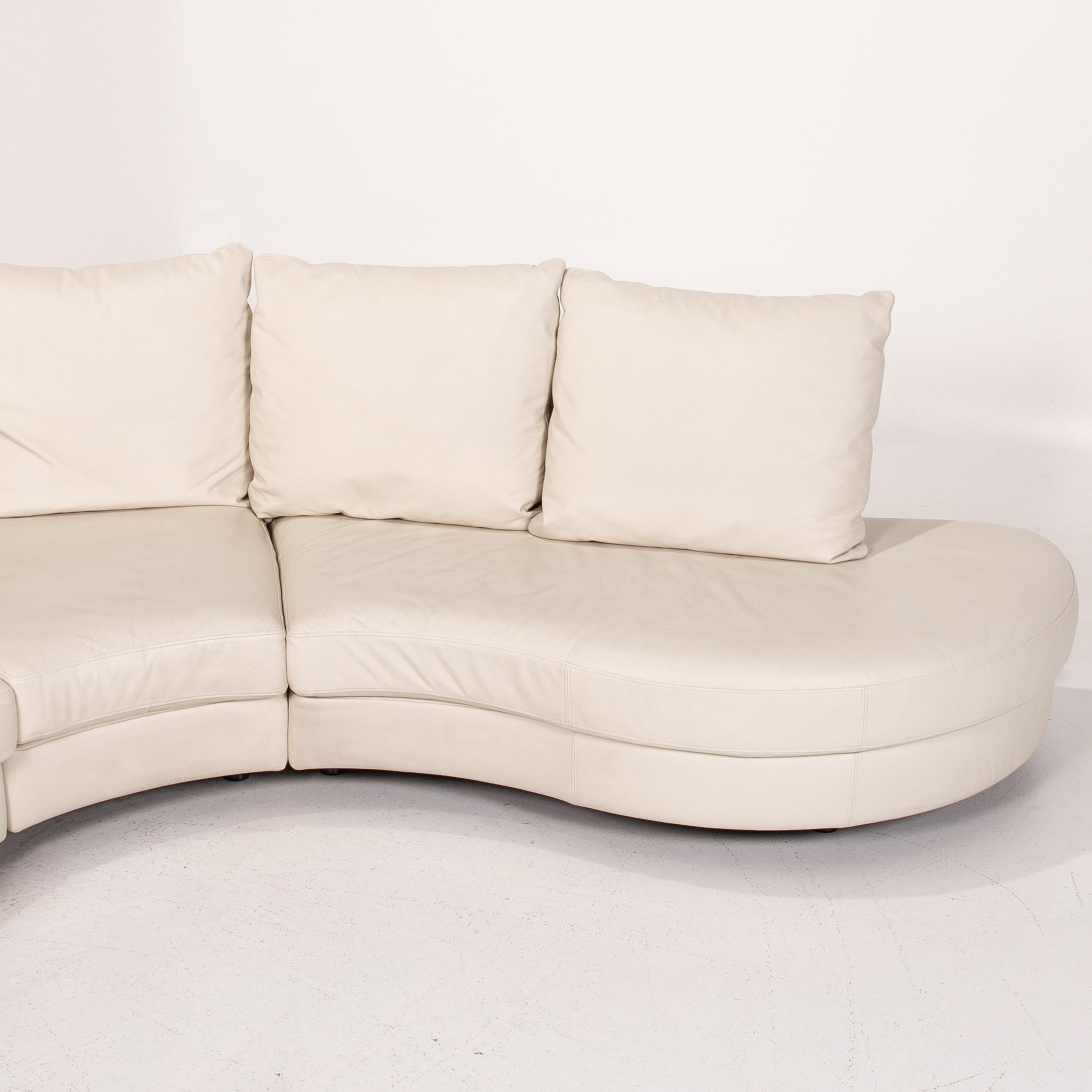 Rolf Benz Leather Corner Sofa Cream Sofa Couch For Sale 3
