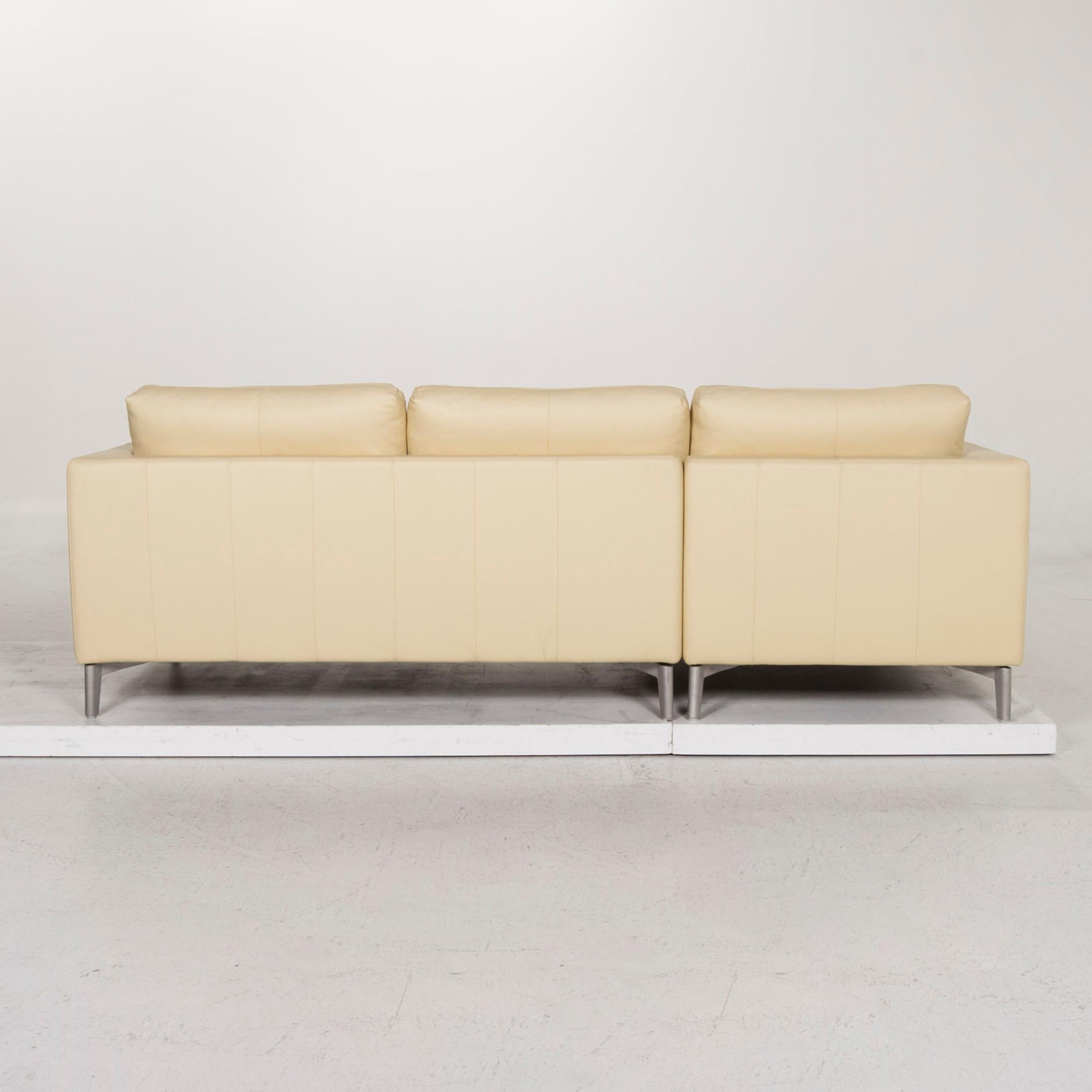 Rolf Benz Leather Corner Sofa Yellow Light Yellow Sofa Couch For Sale 3