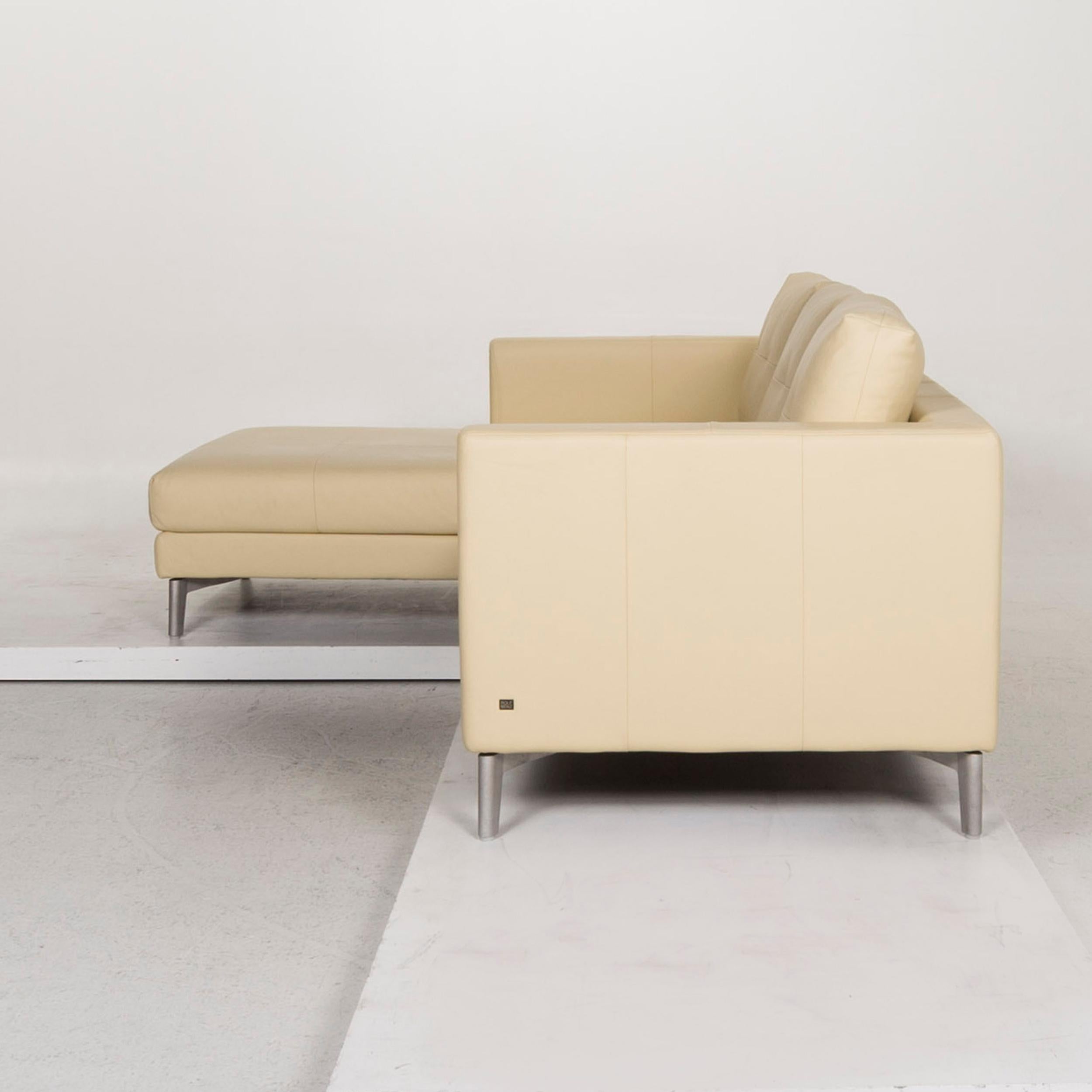 Rolf Benz Leather Corner Sofa Yellow Light Yellow Sofa Couch For Sale 4