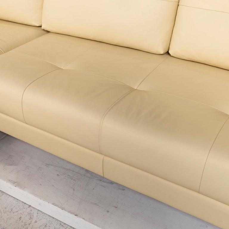 Rolf Benz Leather Corner Sofa Yellow Light Yellow Sofa Couch For Sale At 1stdibs