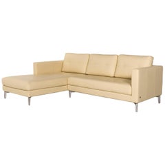 Rolf Benz Leather Corner Sofa Yellow Light Yellow Sofa Couch