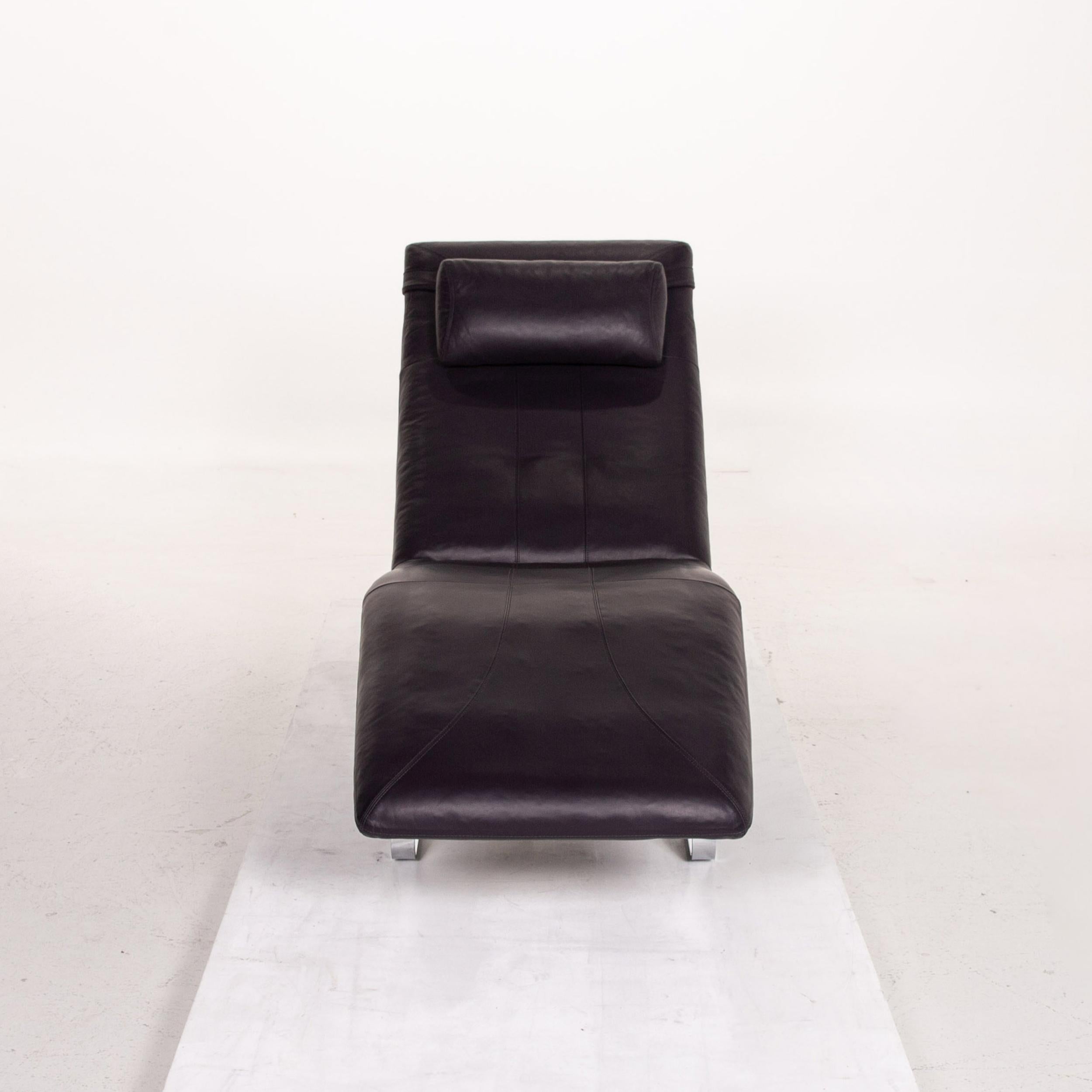 Rolf Benz Leather Lounger Violet Relax Lounger In Good Condition In Cologne, DE