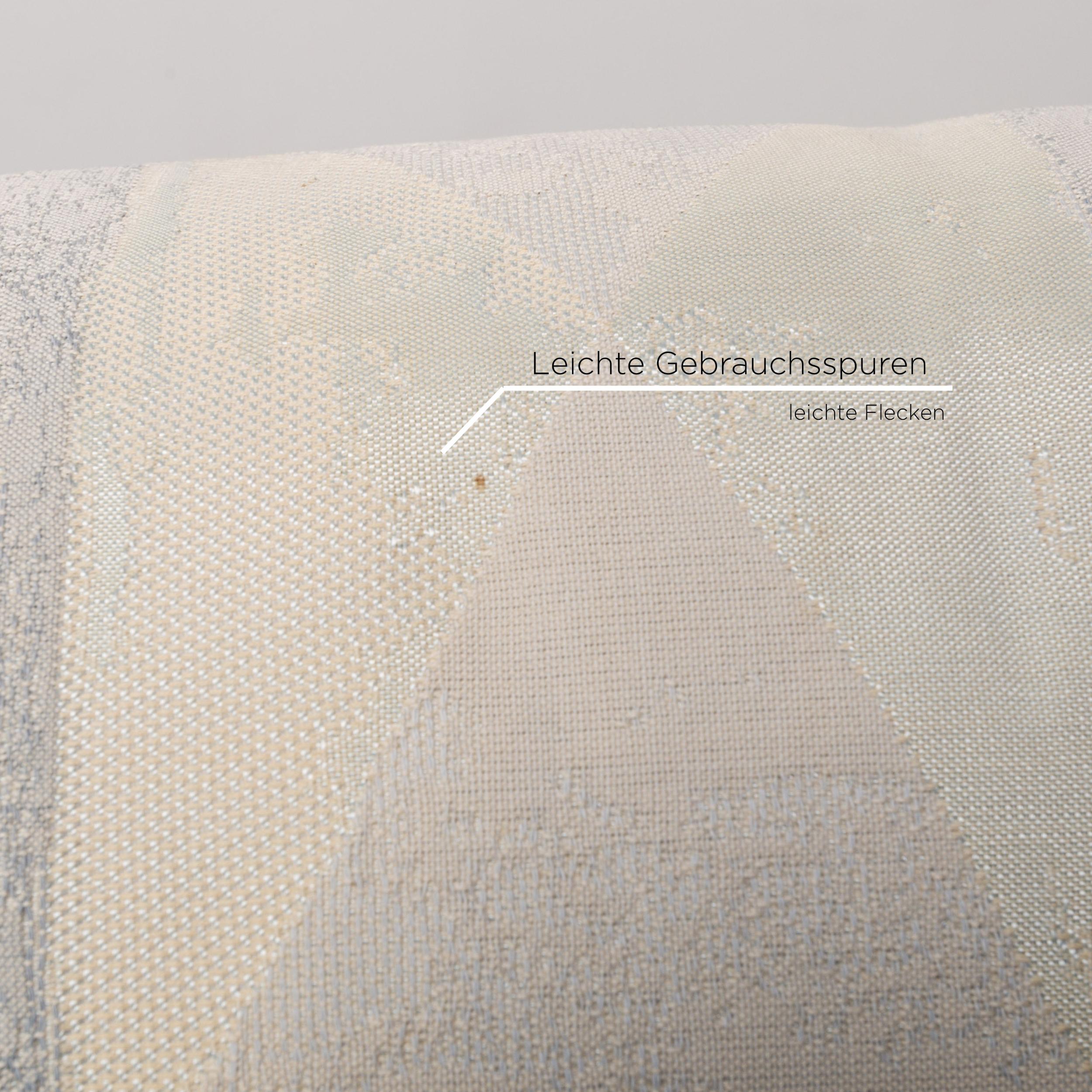 German Rolf Benz Leather Sofa Cream Three-Seat Couch For Sale