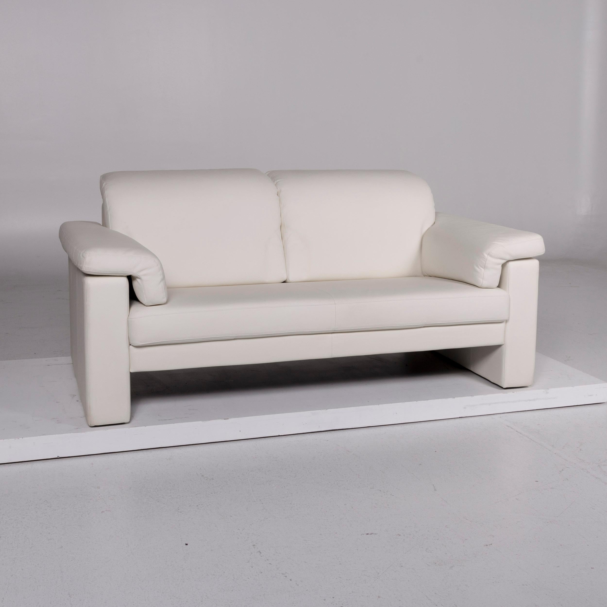 We bring to you a Rolf Benz leather sofa set white 2 two-seat couch.

 Product measurements in centimeters:
 
Depth 98
Width 179
Height 83
Seat-height 42
Rest-height 62
Seat-depth 57
Seat-width 122
Back-height 42.
 