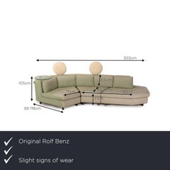 Rolf Benz Loft Fabric Sofa Mint Four-Seater Couch Function